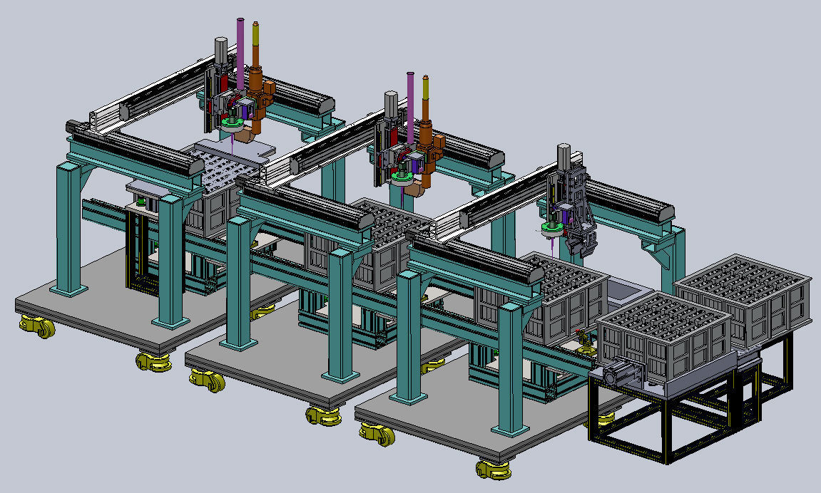 Lithium battery injection hole laser welding automatic machine 3D model_13
