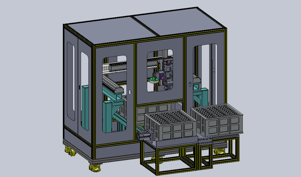 Lithium battery injection hole laser welding automatic machine 3D model_9