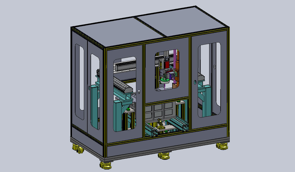 Lithium battery injection hole laser welding automatic machine 3D model_6