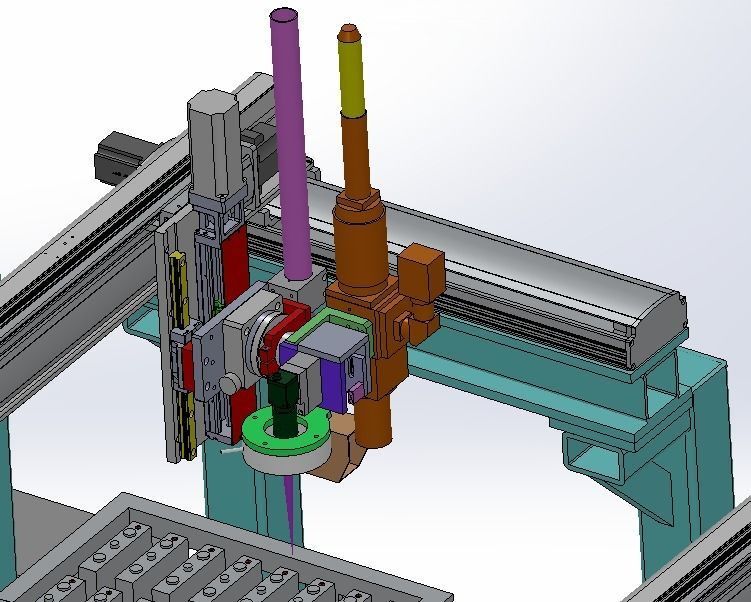 Lithium battery injection hole laser welding automatic machine 3D model_1