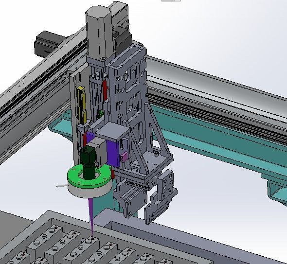Lithium battery injection hole laser welding automatic machine 3D model_2