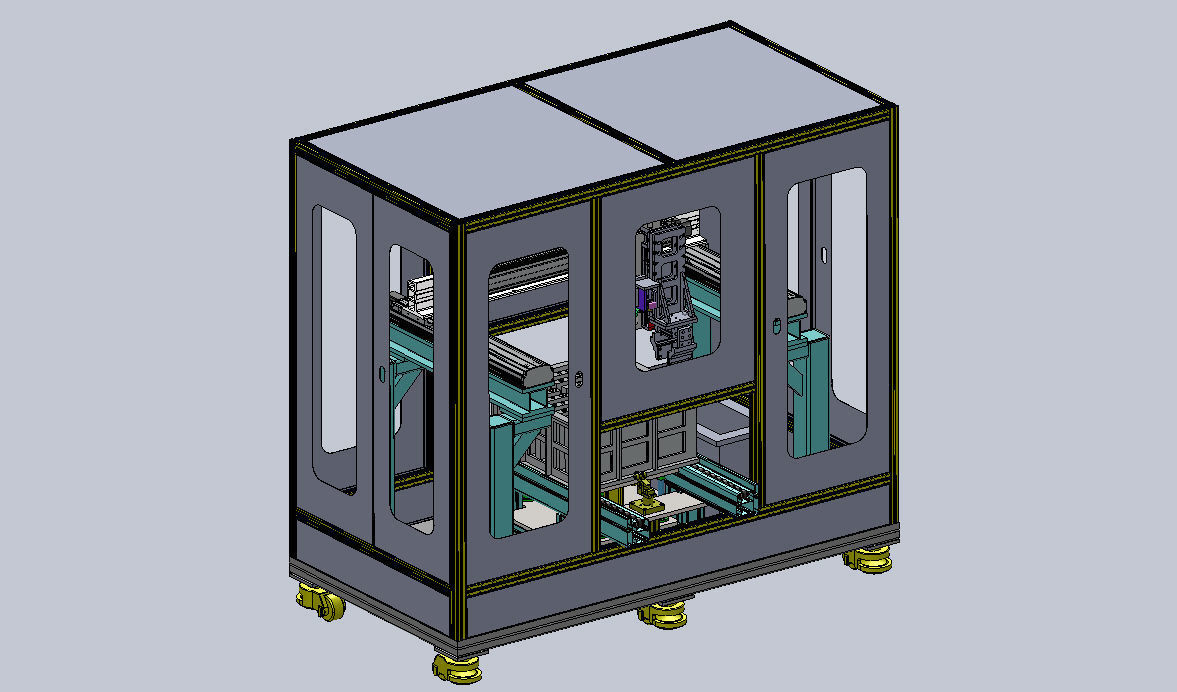 Lithium battery injection hole laser welding automatic machine 3D model_10