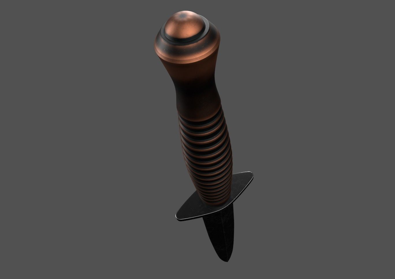Fairbairn Sykes fighting knife Free low-poly 3D model_3
