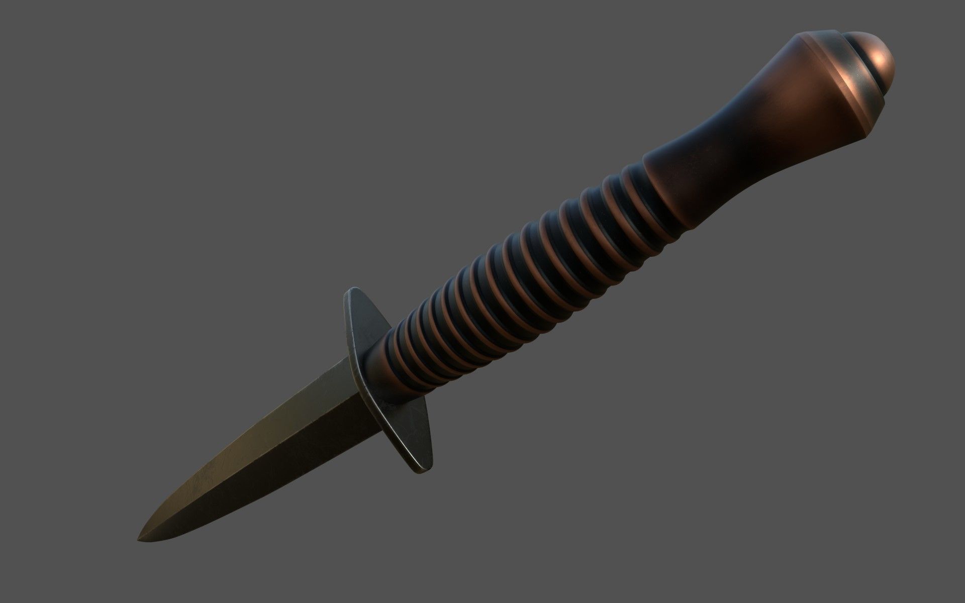 Fairbairn Sykes fighting knife Free low-poly 3D model_2
