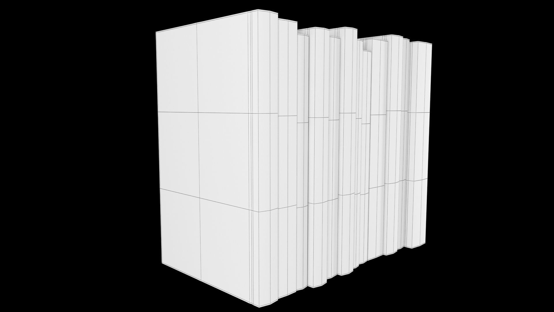 12 hardcover beige books 3D model_6