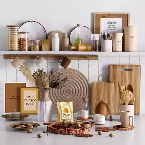 kitchen accessories 3D model