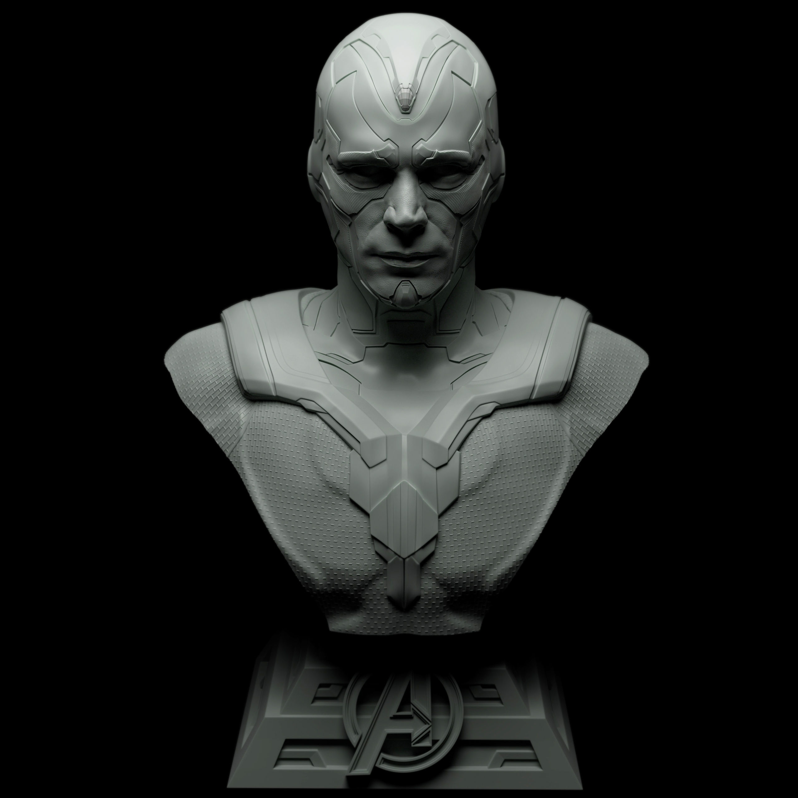 Vision Avengers Bust 3D print model_4