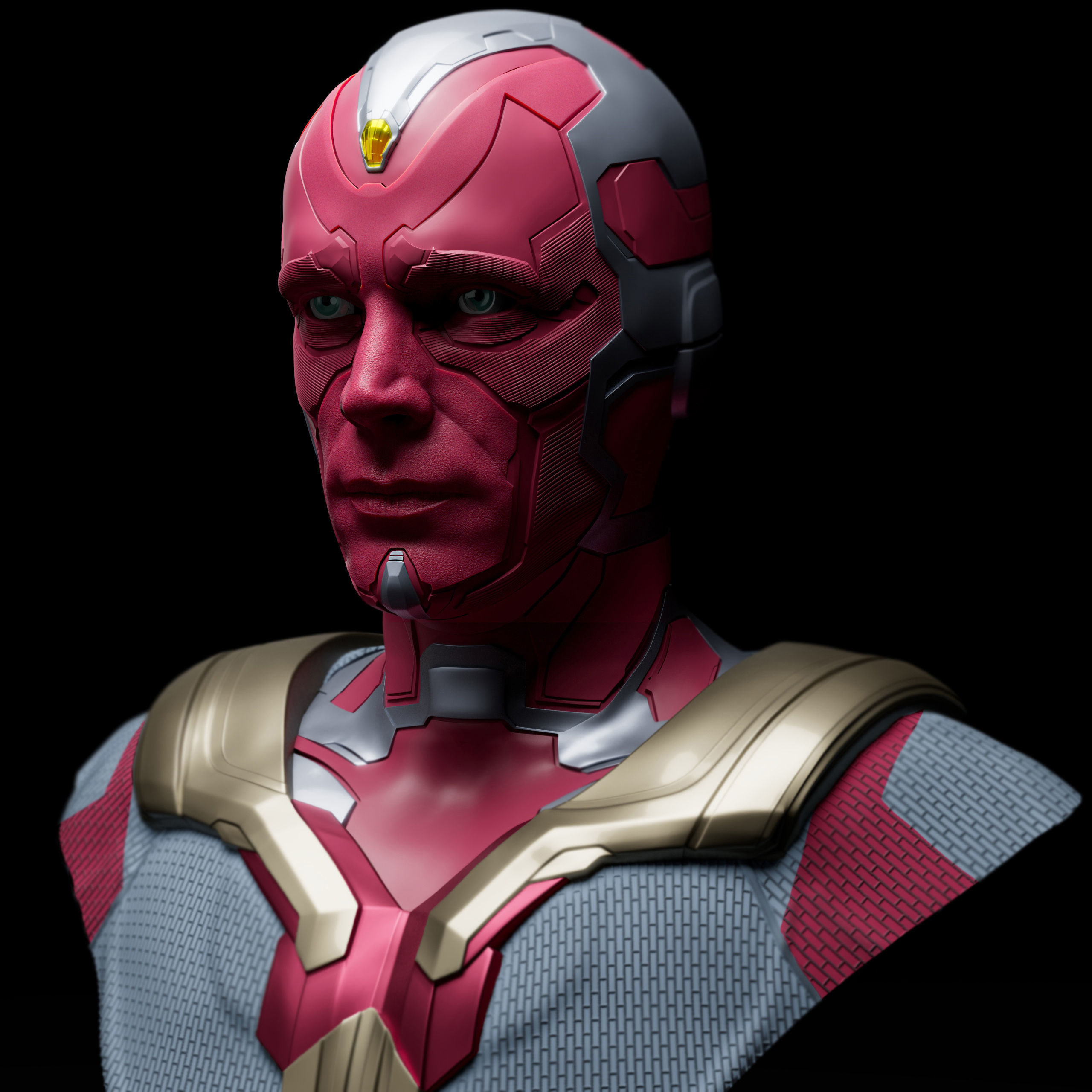 Vision Avengers Bust 3D print model_3