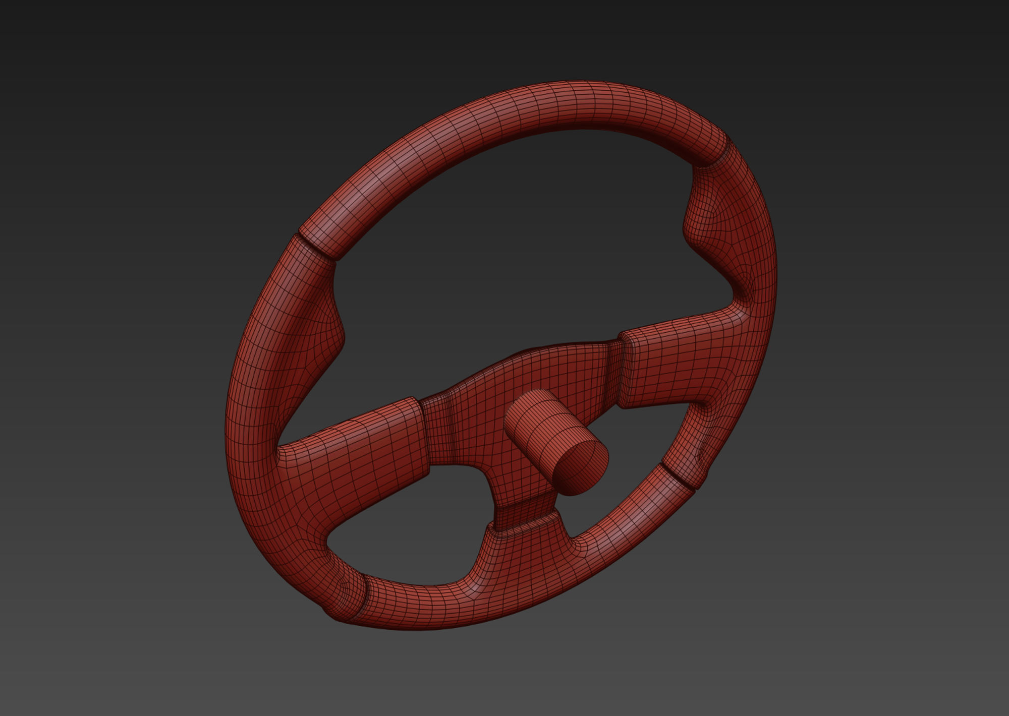 Steering Wheel 3D model 3D model_11