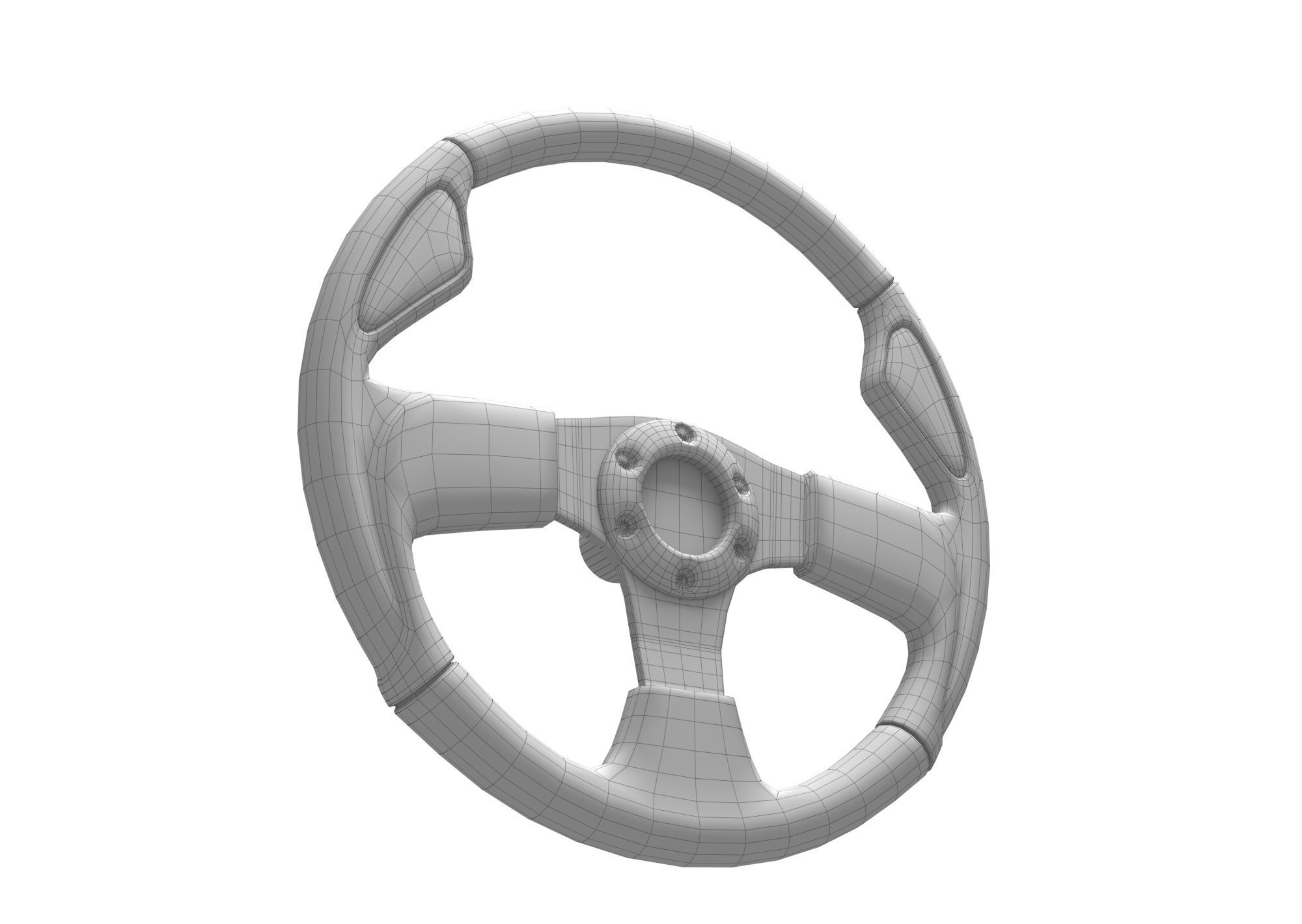 Steering Wheel 3D model 3D model_3