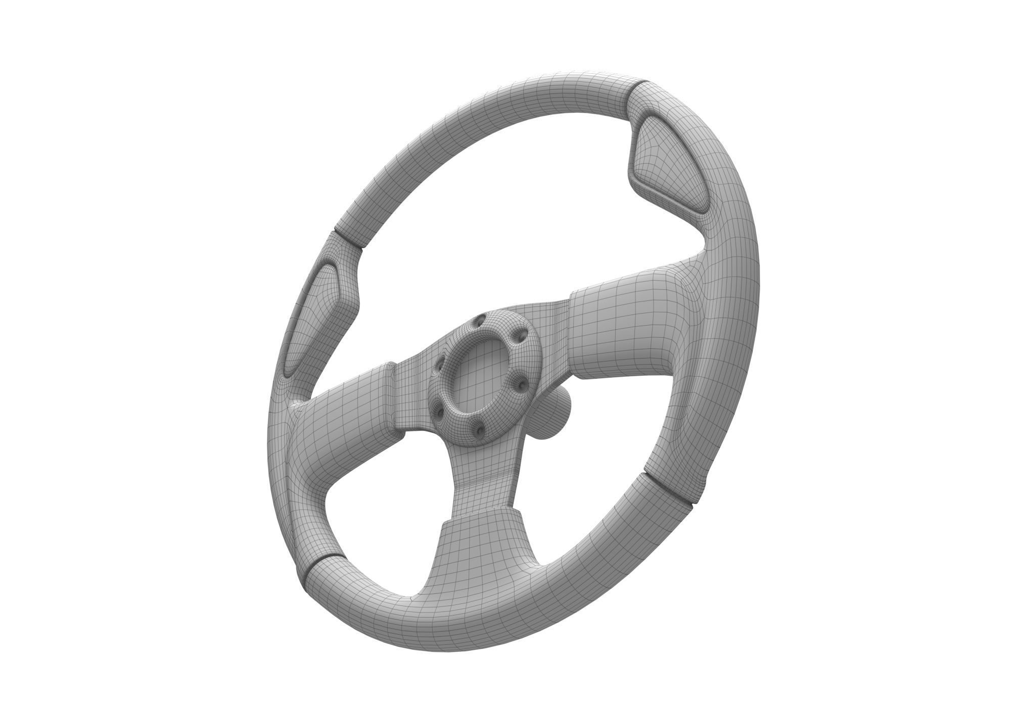 Steering Wheel 3D model 3D model_8