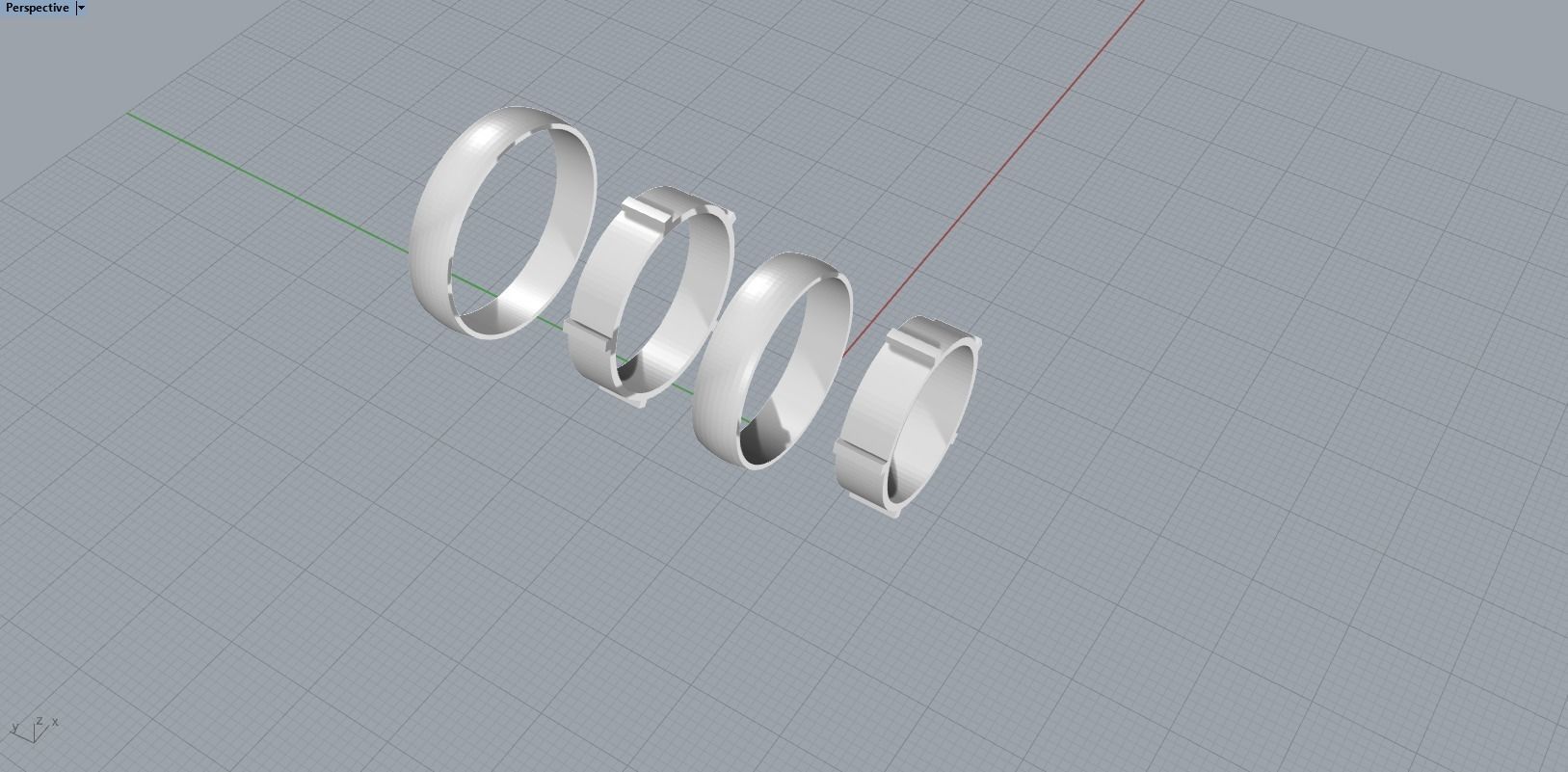 wedding rings 3D print model_4