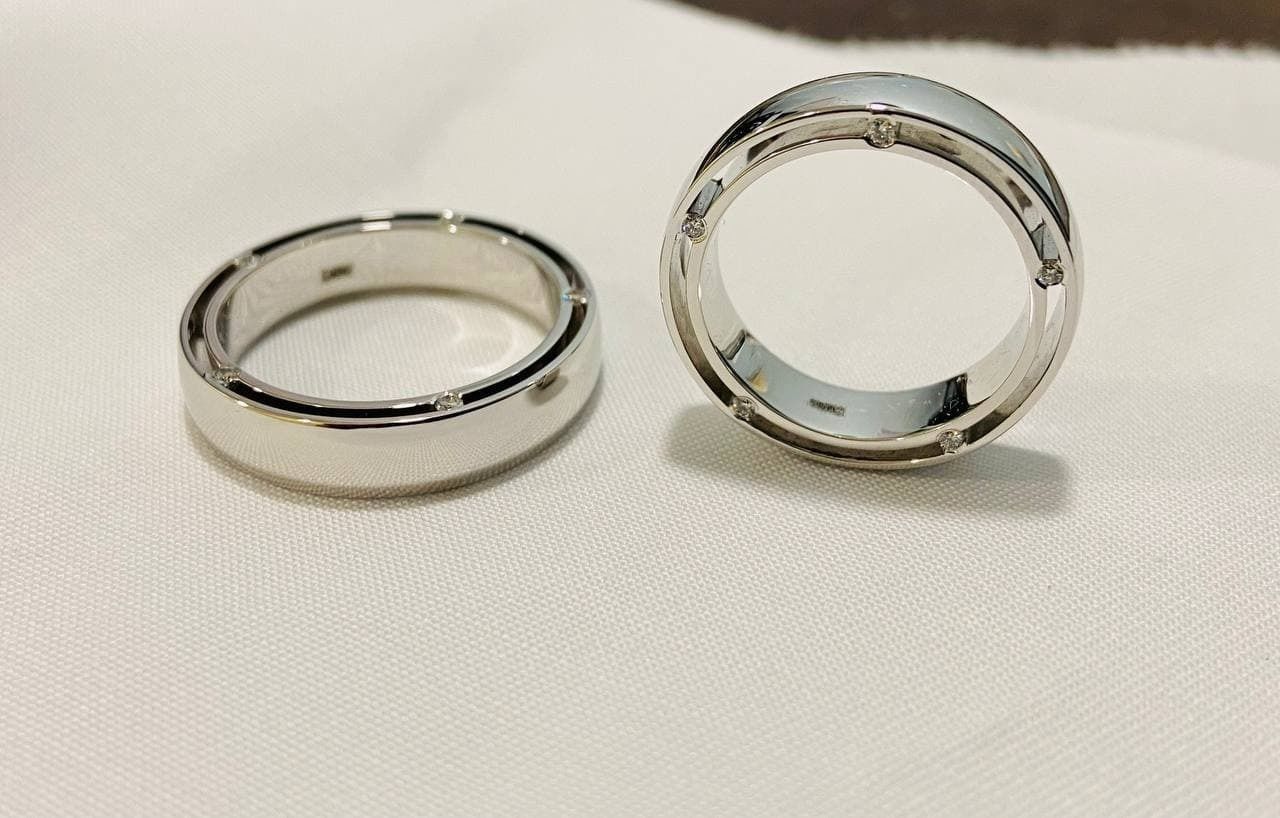 wedding rings 3D print model_2