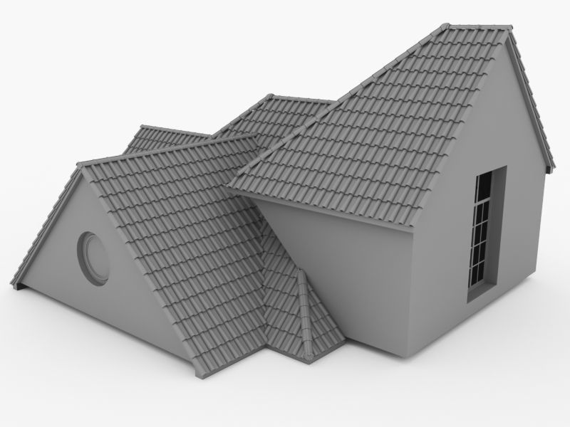 Realistic Roof Shingles 3 3D model_7