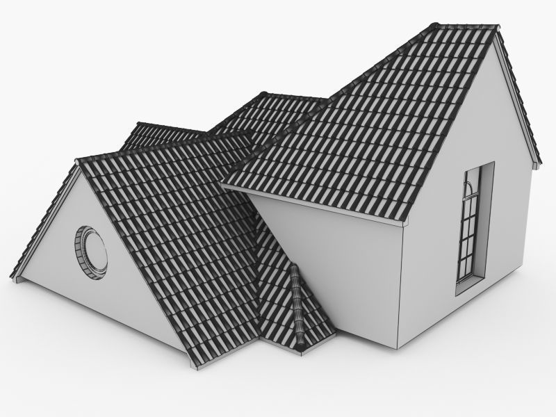 Realistic Roof Shingles 3 3D model_6