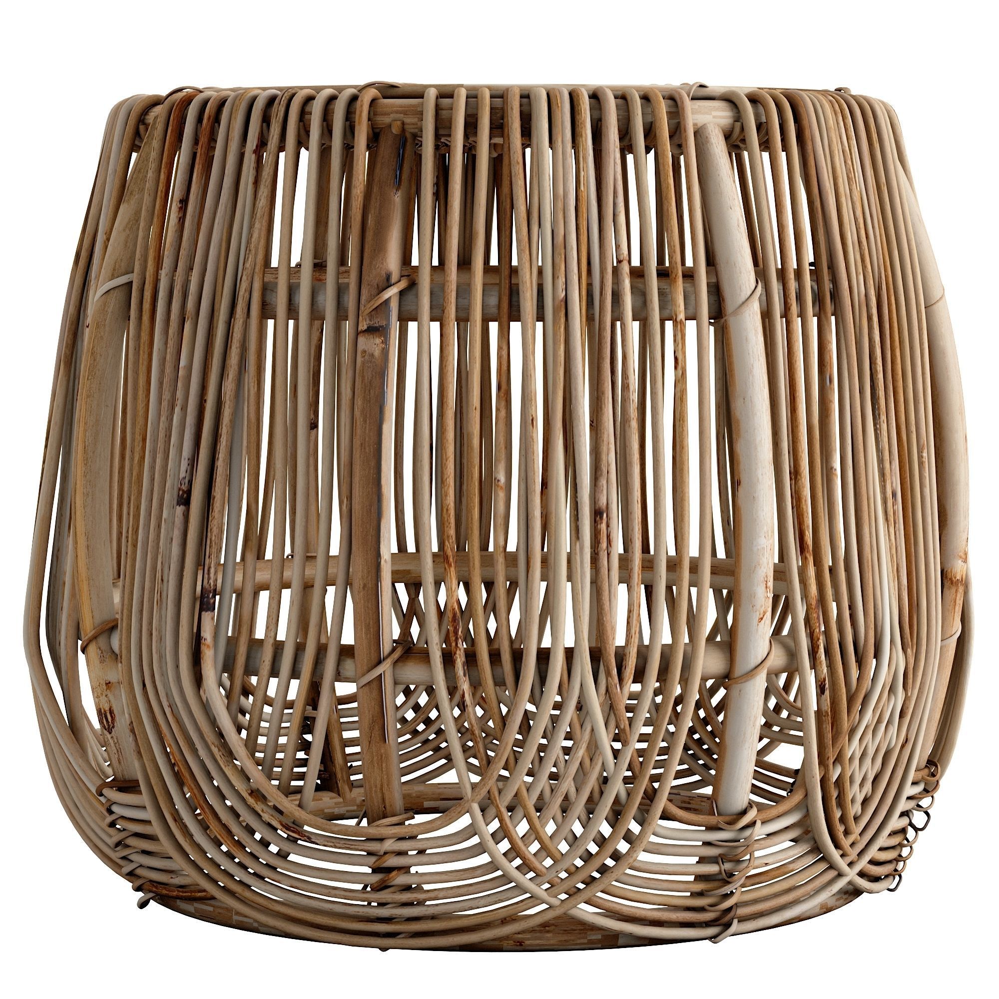 SANKOFA Stool Low-poly 3D model_5