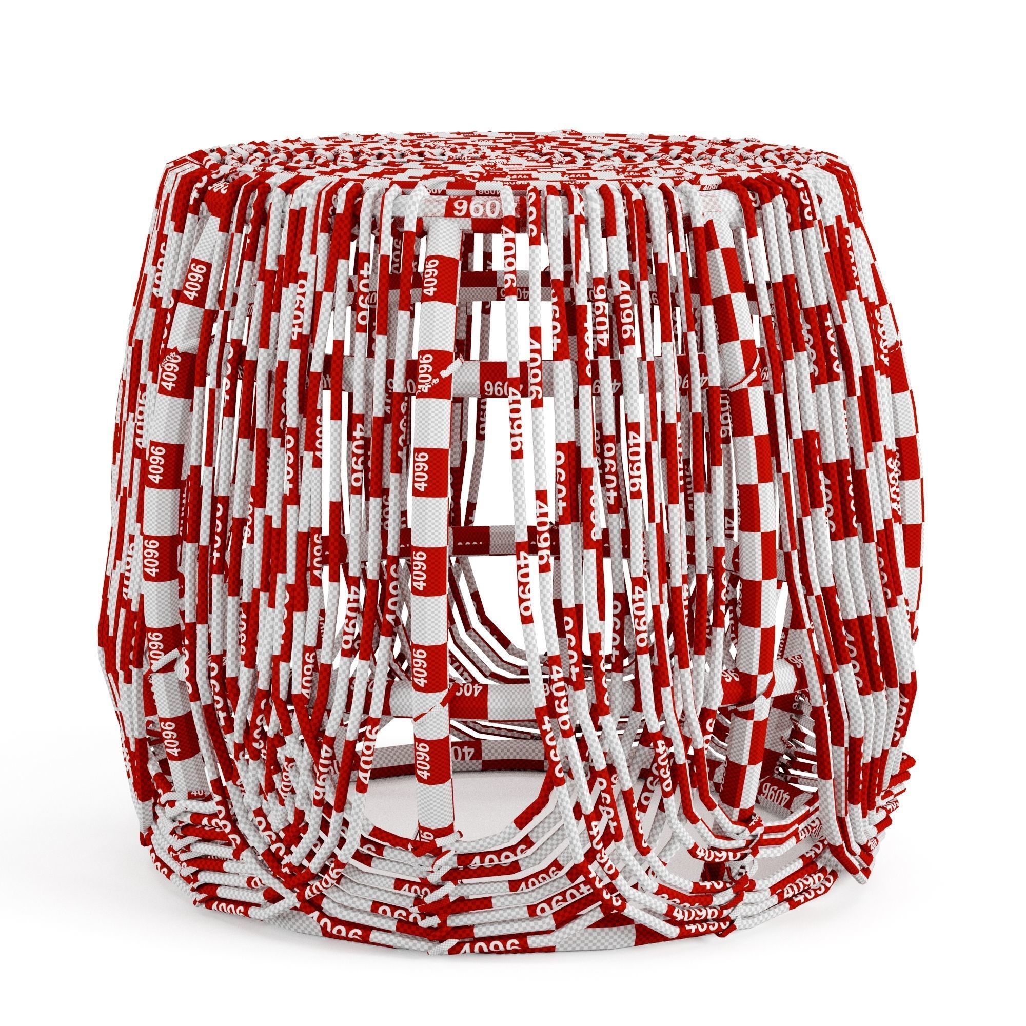 SANKOFA Stool Low-poly 3D model_7