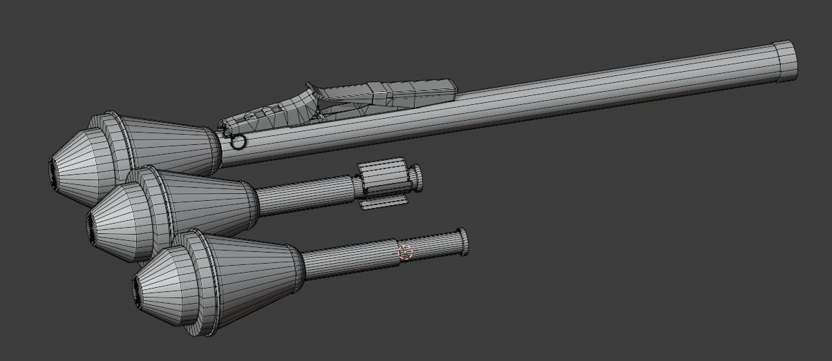 Panzerfaust and box Low-poly 3D model_6