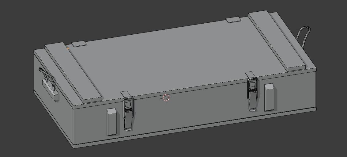 Panzerfaust and box Low-poly 3D model_3