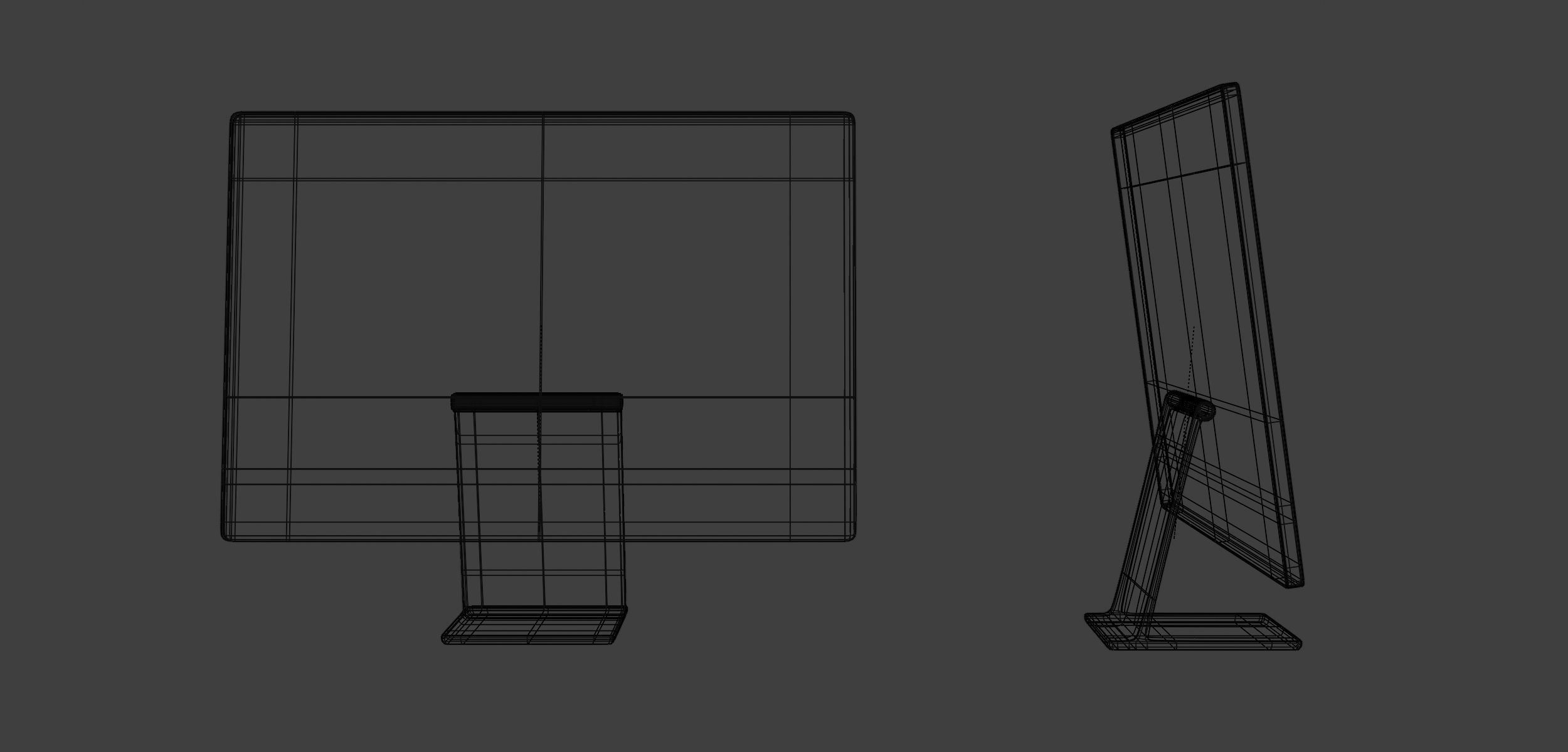 set of modern design desktop computer set in many color 3D model_6