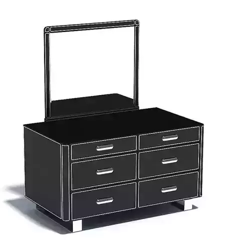 Black Modern Chest Of Drawers