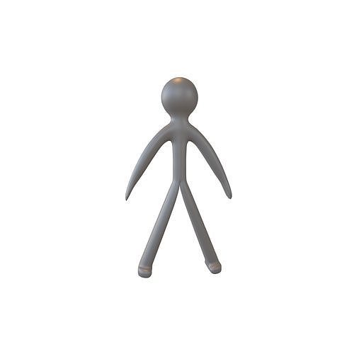 Stick Men v1 002 Low-poly 3D model