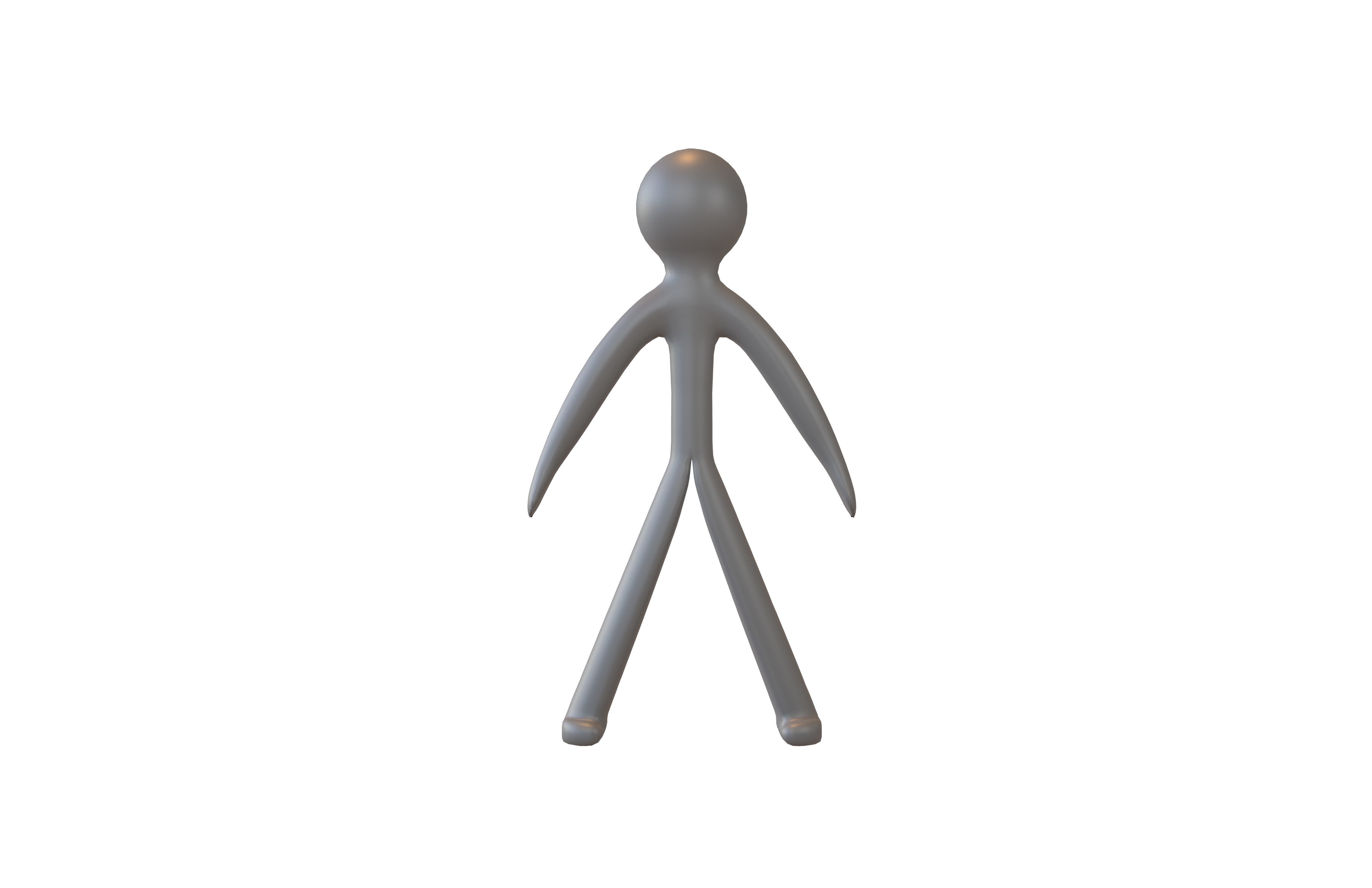 Stick Men v1 002 Low-poly 3D model_1