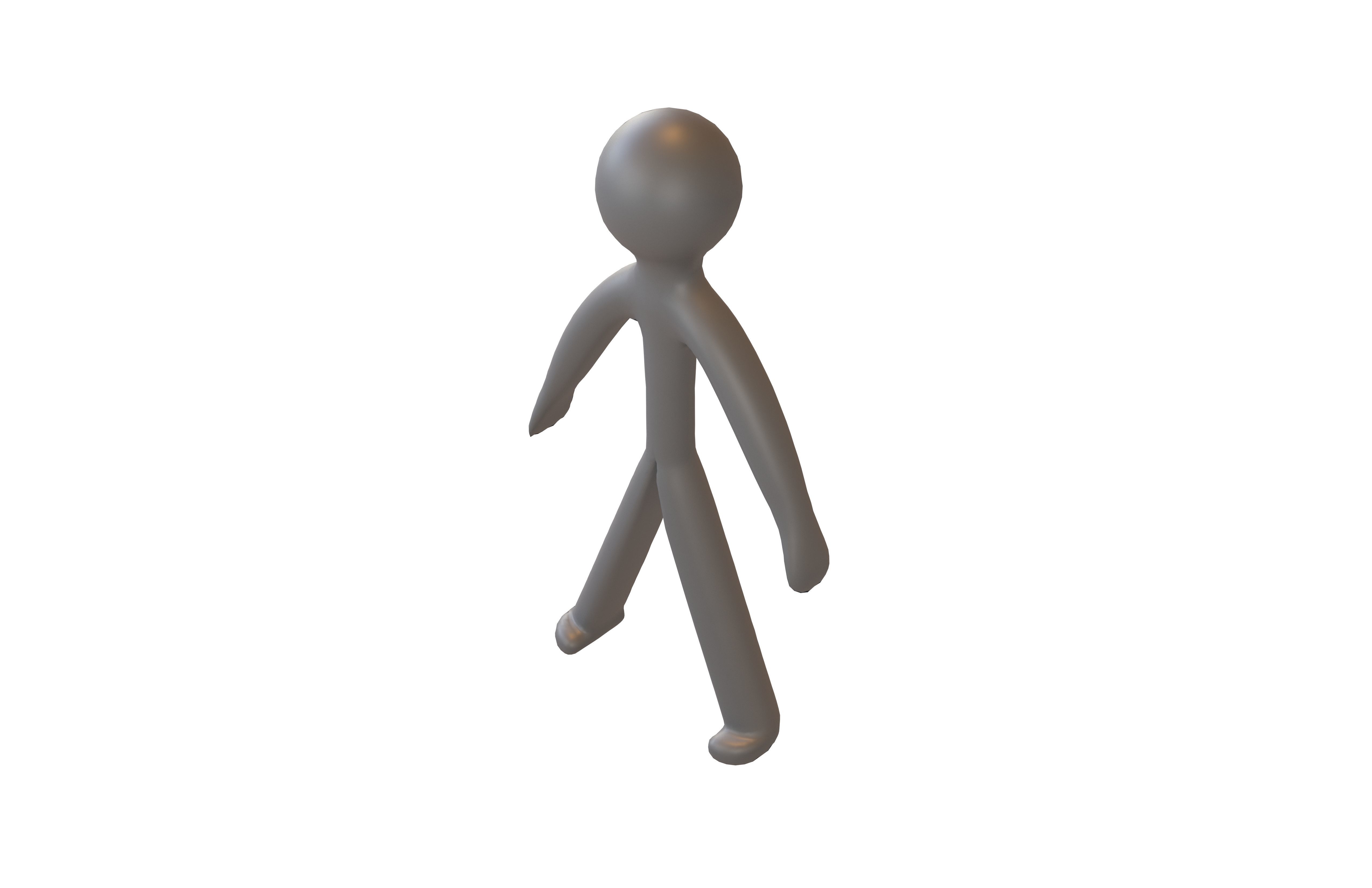 Stick Men v1 002 Low-poly 3D model_2