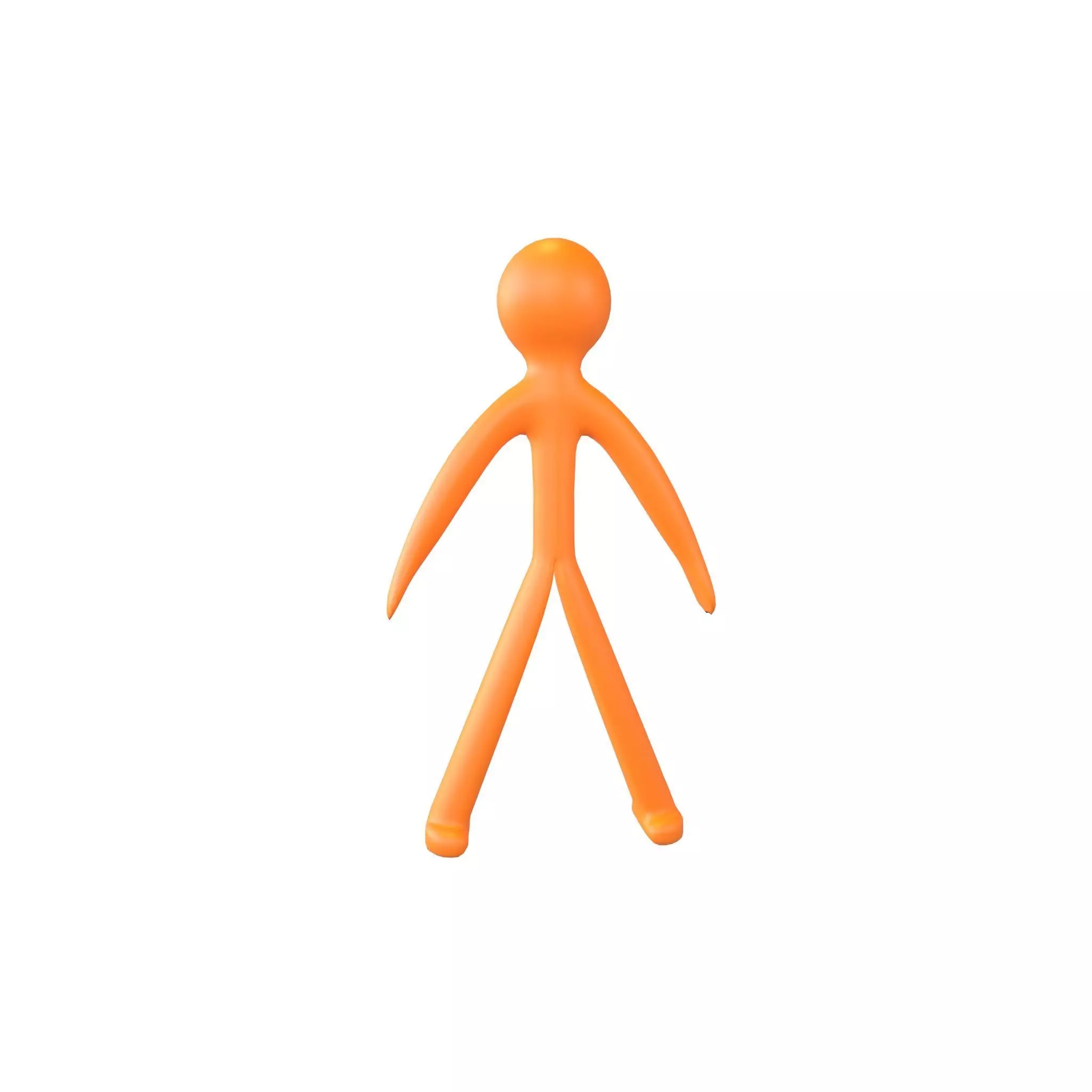 Stick Men v1 004 Low-poly 3D model_0