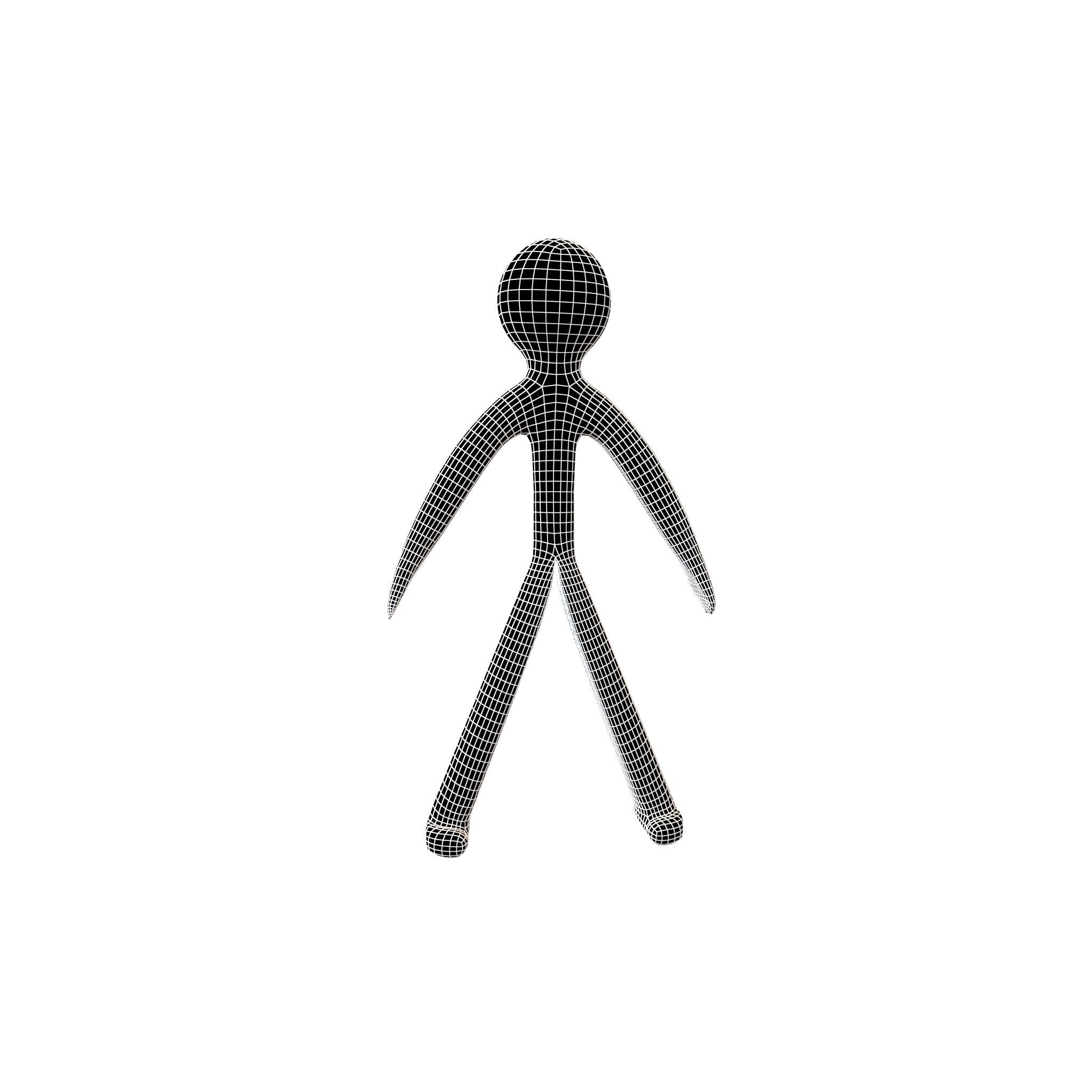 Stick Men v1 004 Low-poly 3D model_5