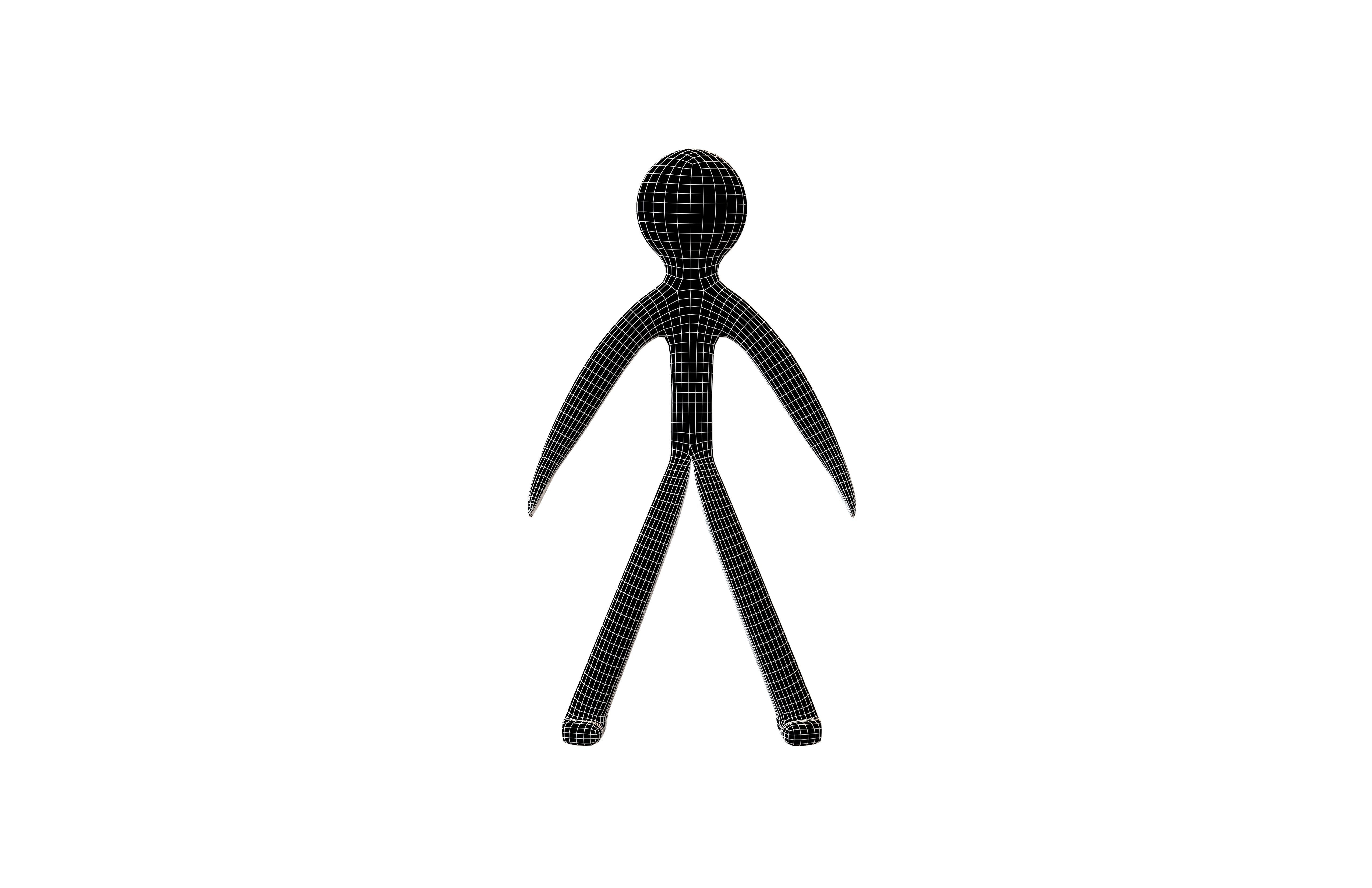 Stick Men v1 004 Low-poly 3D model_4