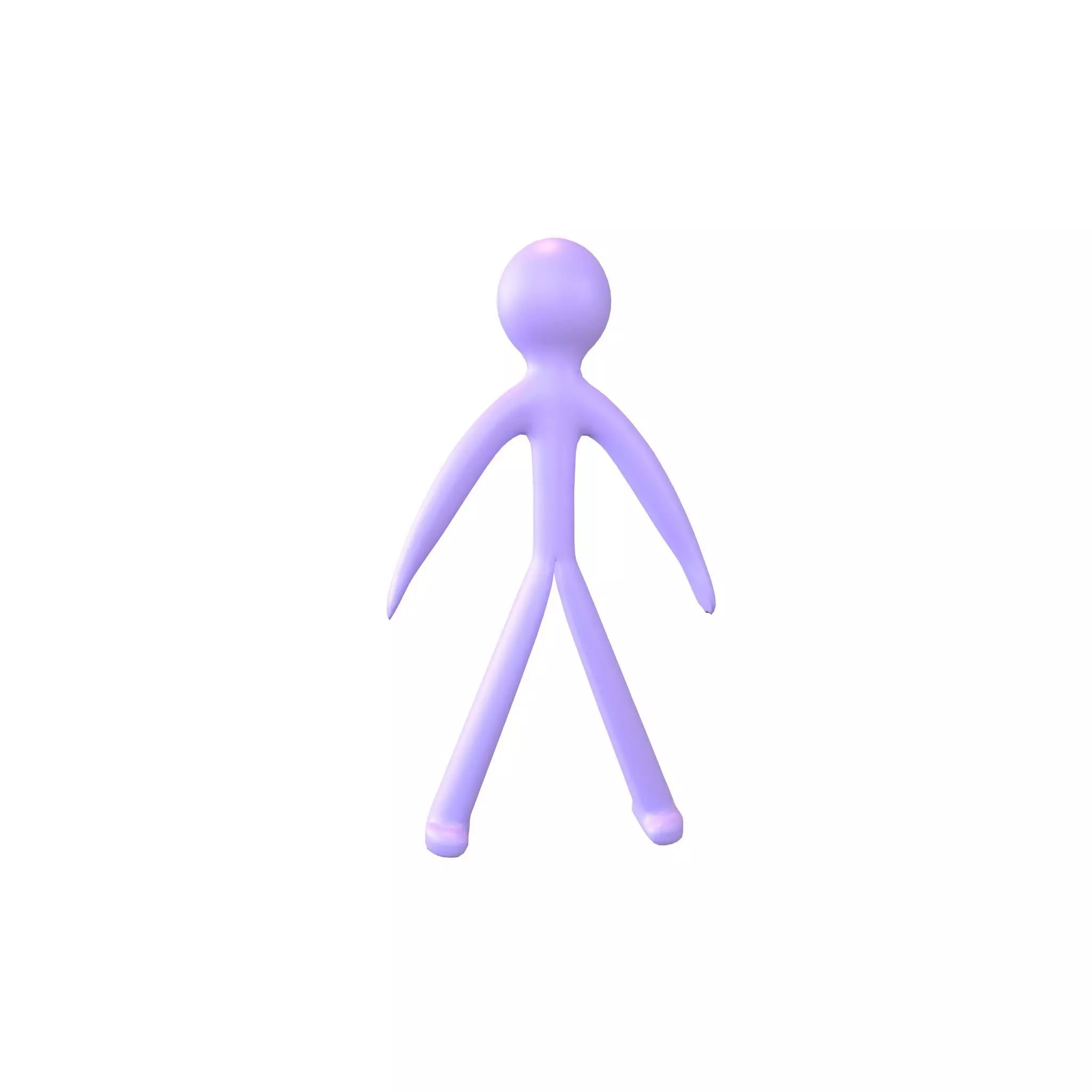 Stick Men v1 006 Low-poly 3D model_0