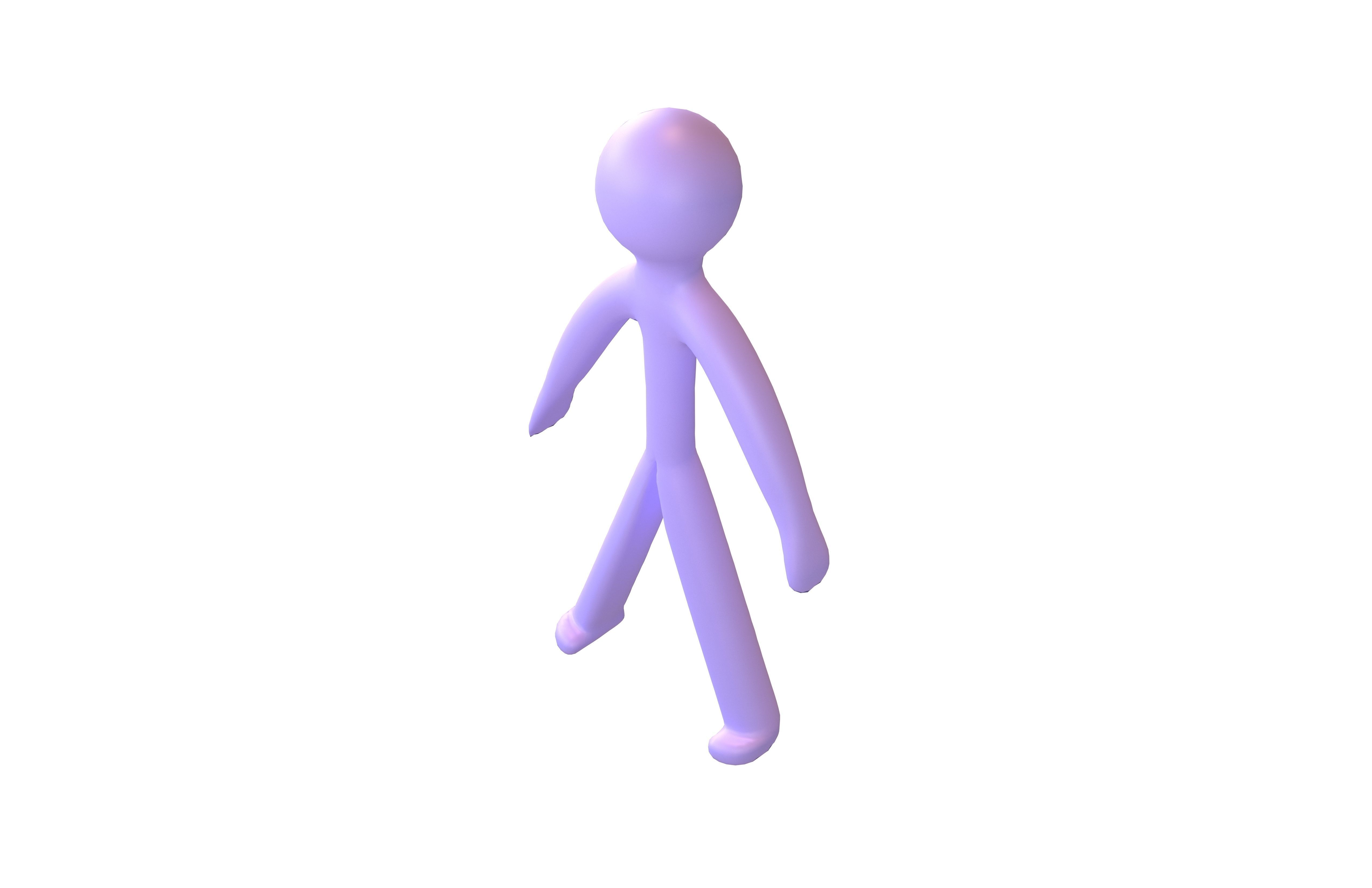 Stick Men v1 006 Low-poly 3D model_2