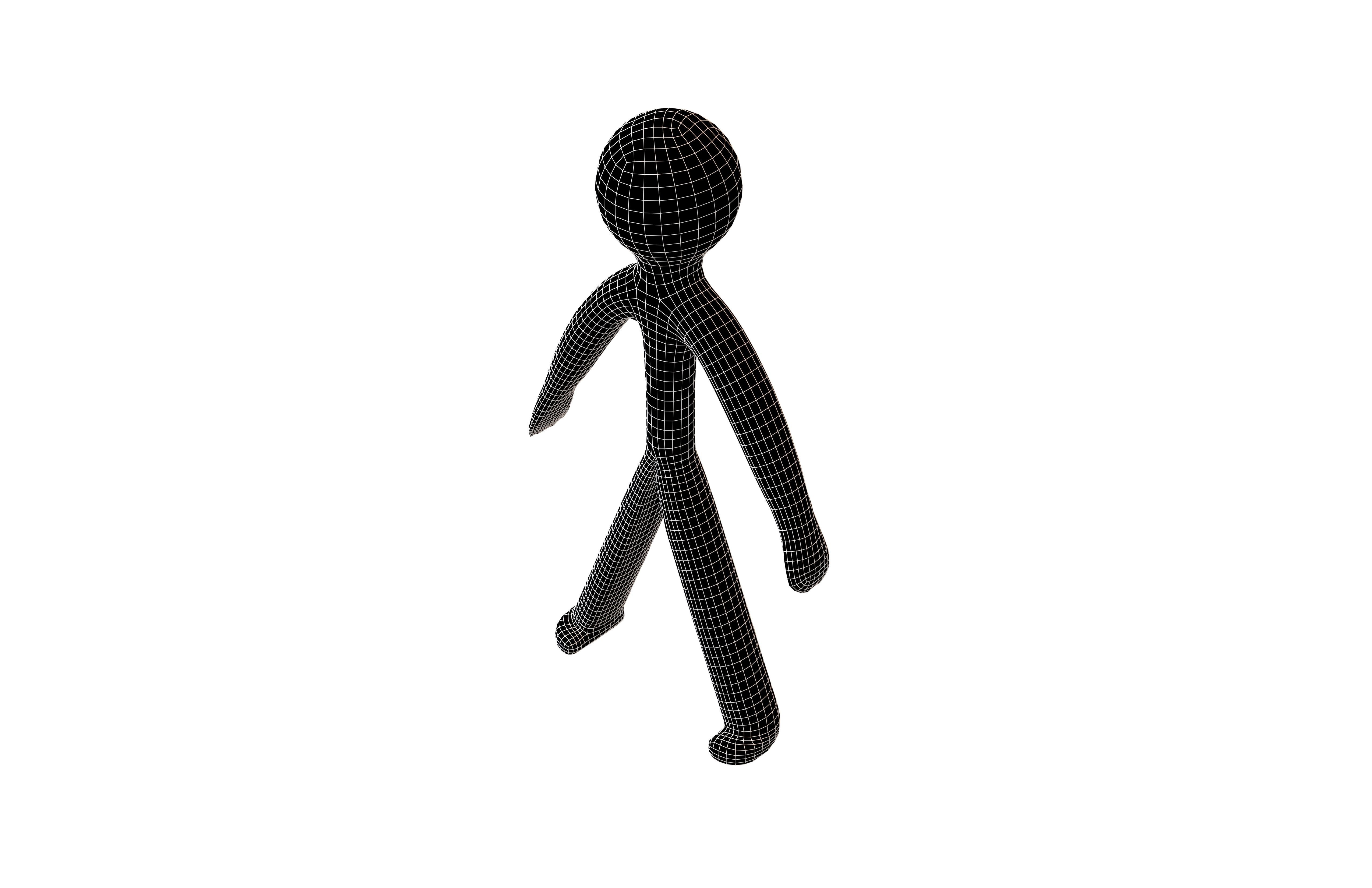Stick Men v1 006 Low-poly 3D model_6