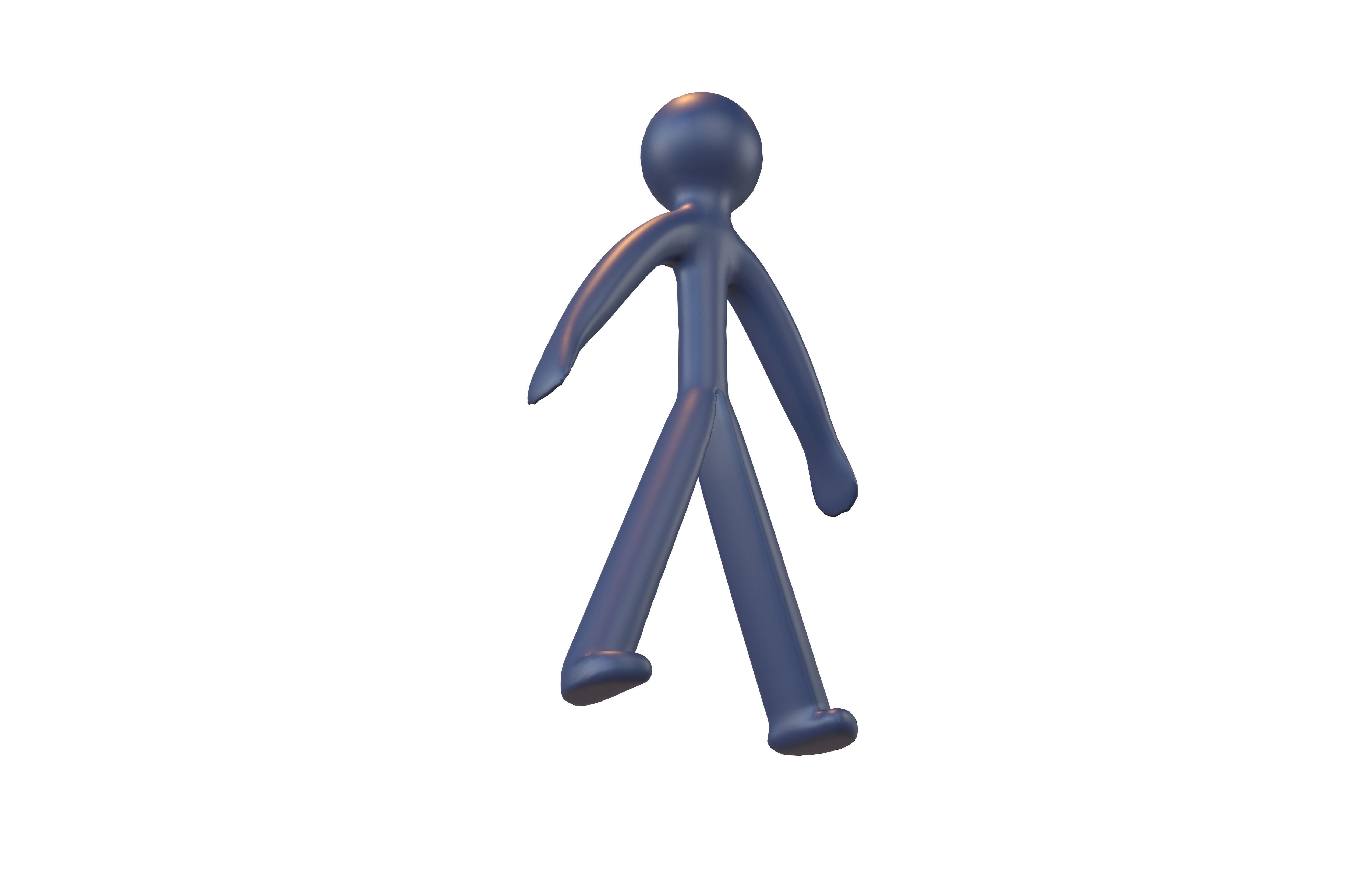 Stick Men v1 010 Low-poly 3D model_3