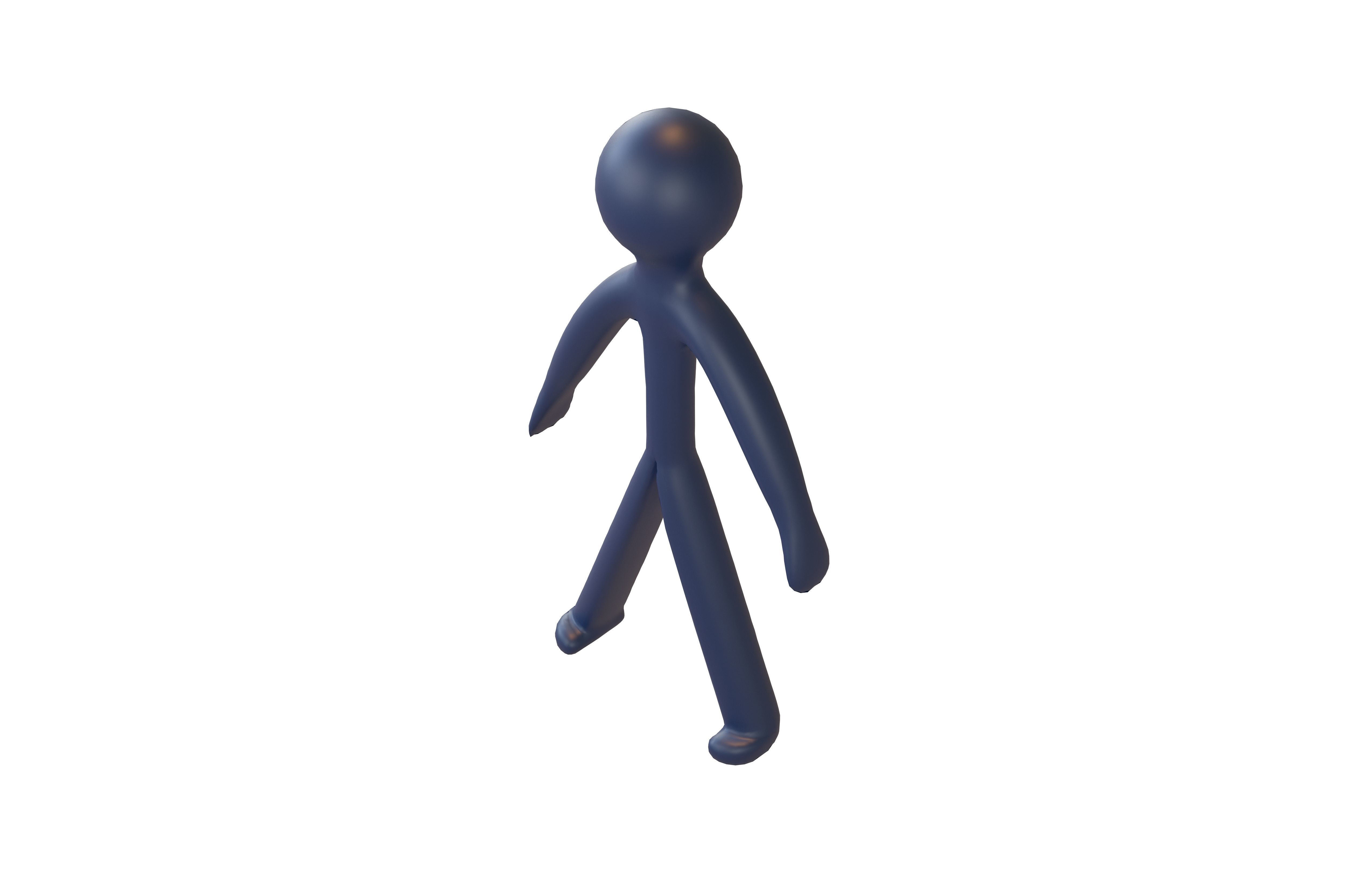 Stick Men v1 010 Low-poly 3D model_1