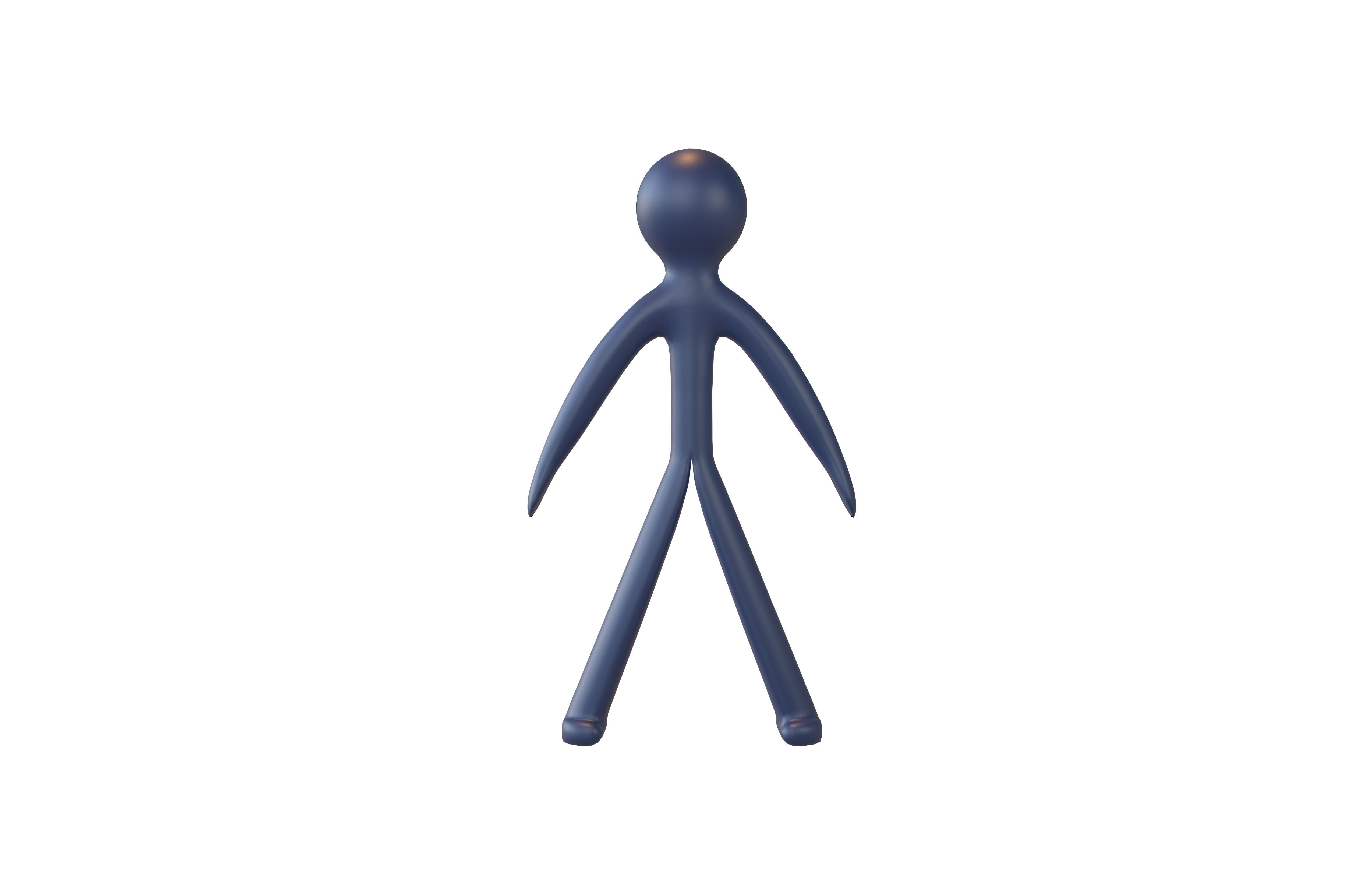 Stick Men v1 010 Low-poly 3D model_2