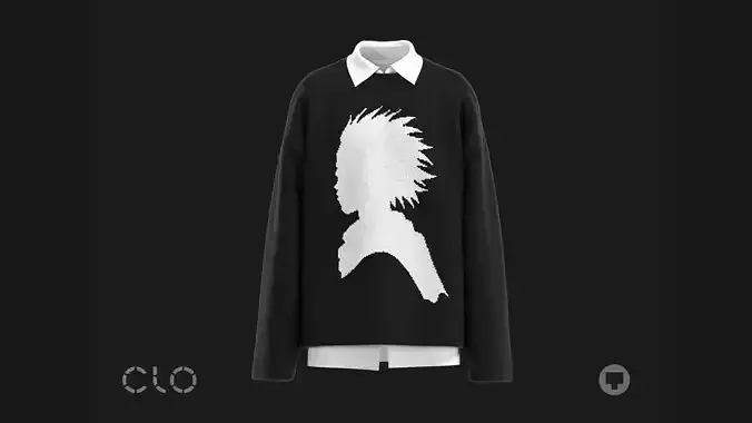 OVERSIZED SWEATER mv2 highpoly 3D model
