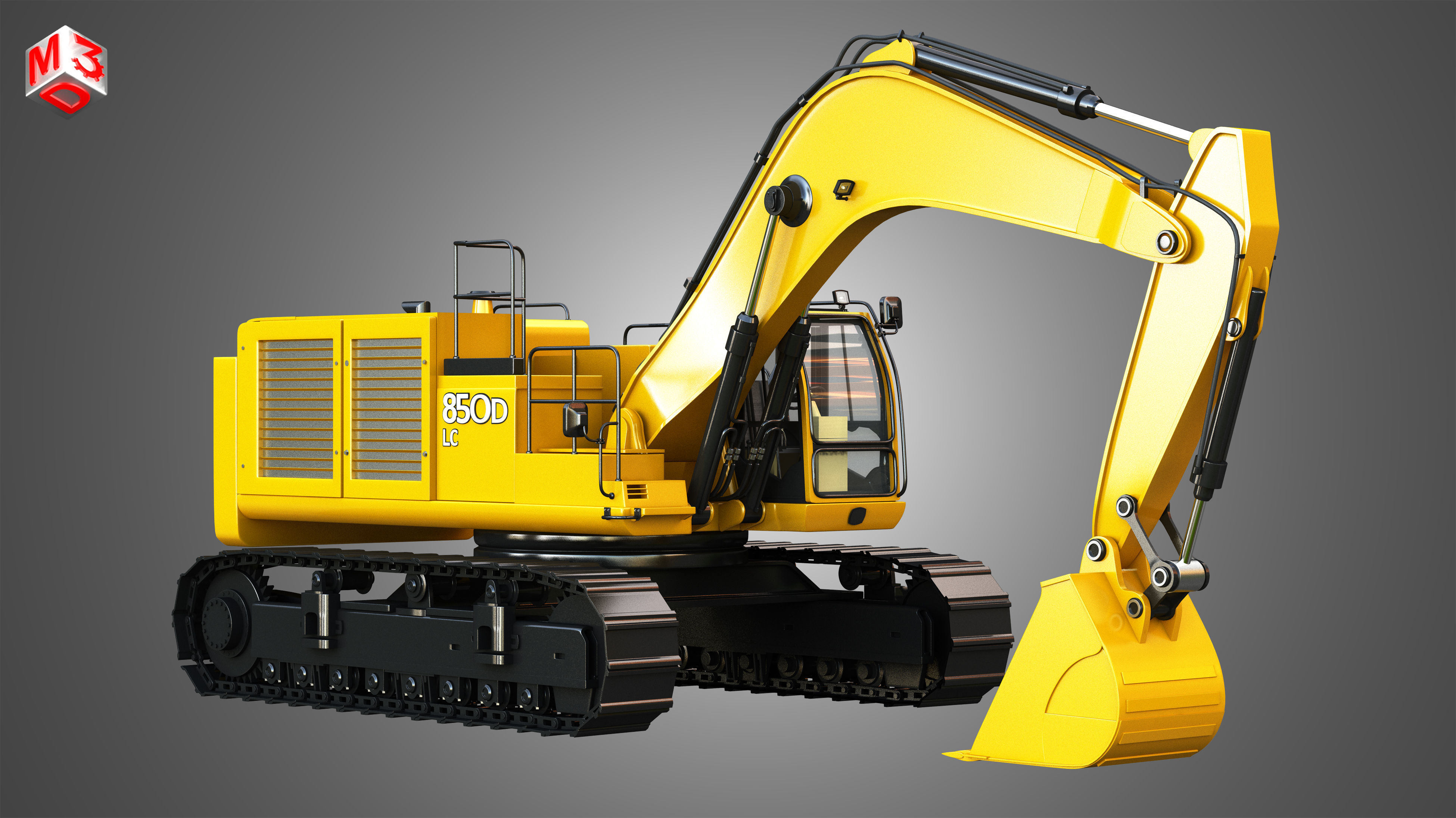 JD - 850D - LC Hydraulic Mining Excavator 3D model_3