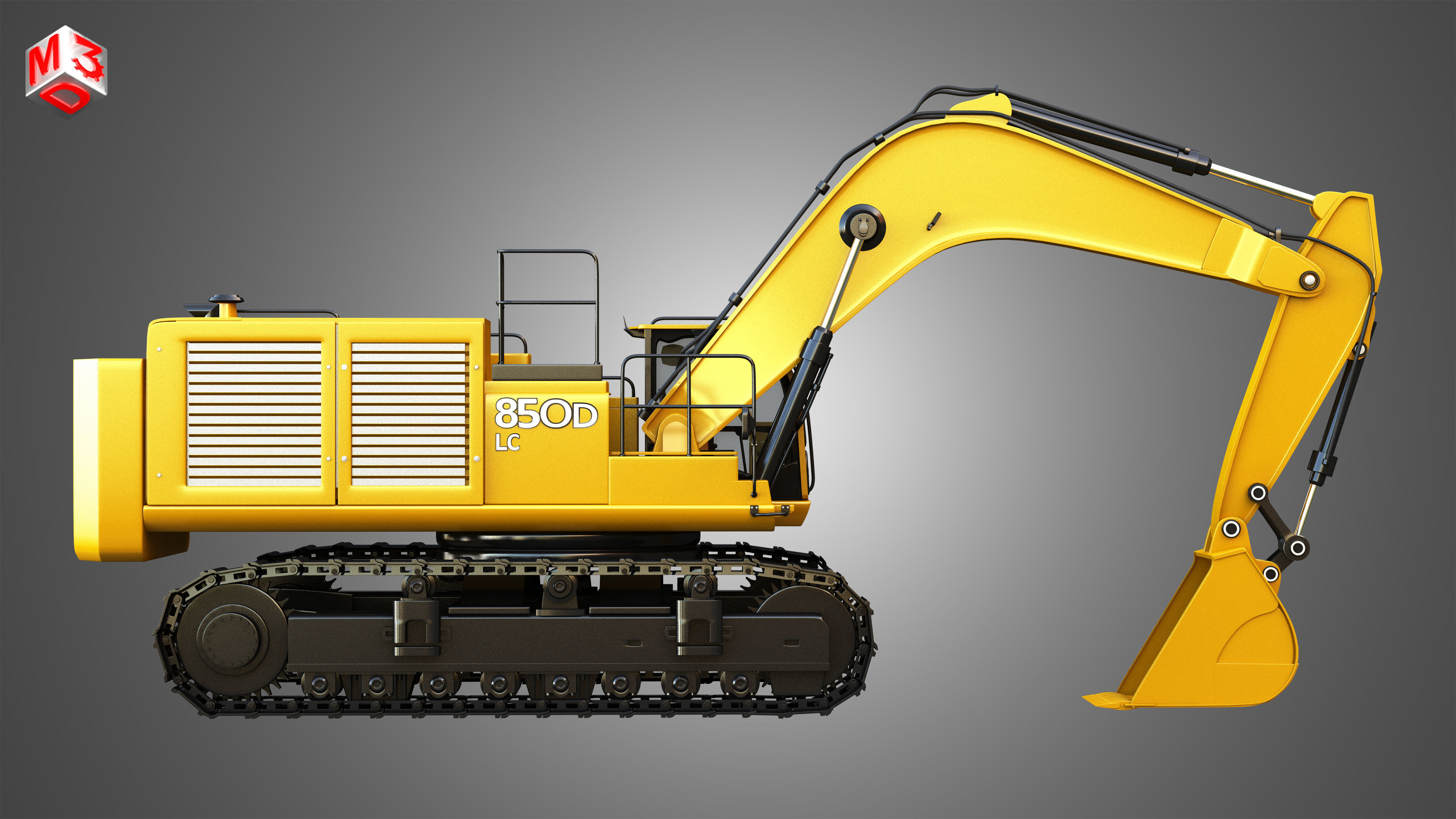 JD - 850D - LC Hydraulic Mining Excavator 3D model_6