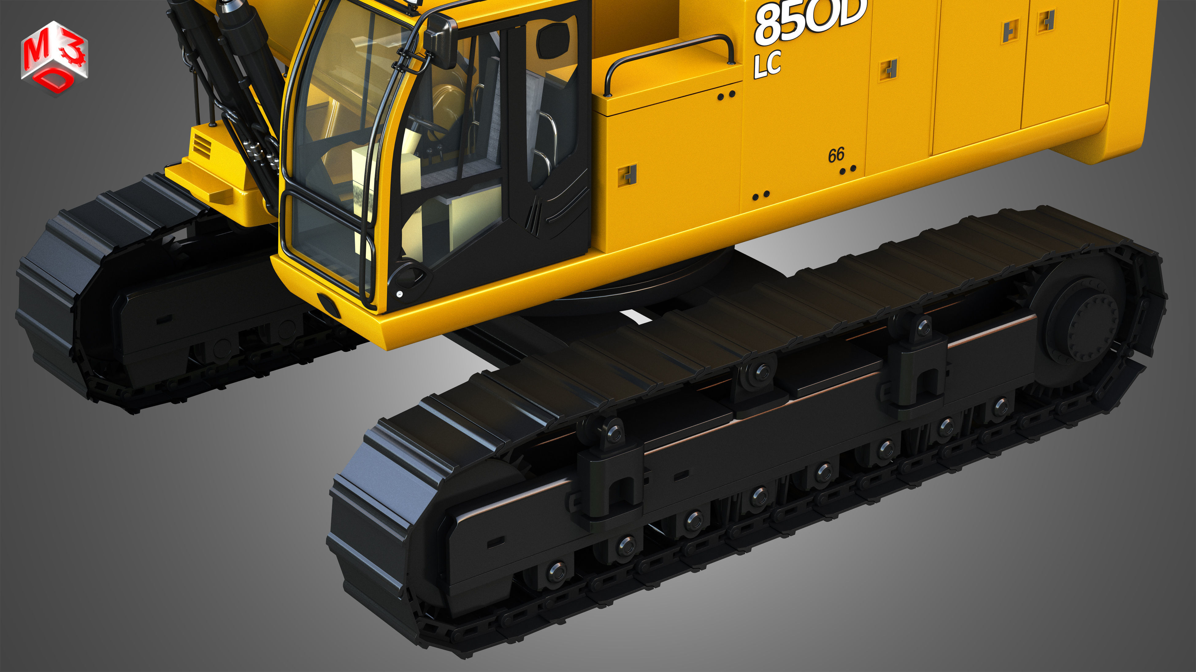 JD - 850D - LC Hydraulic Mining Excavator 3D model_11