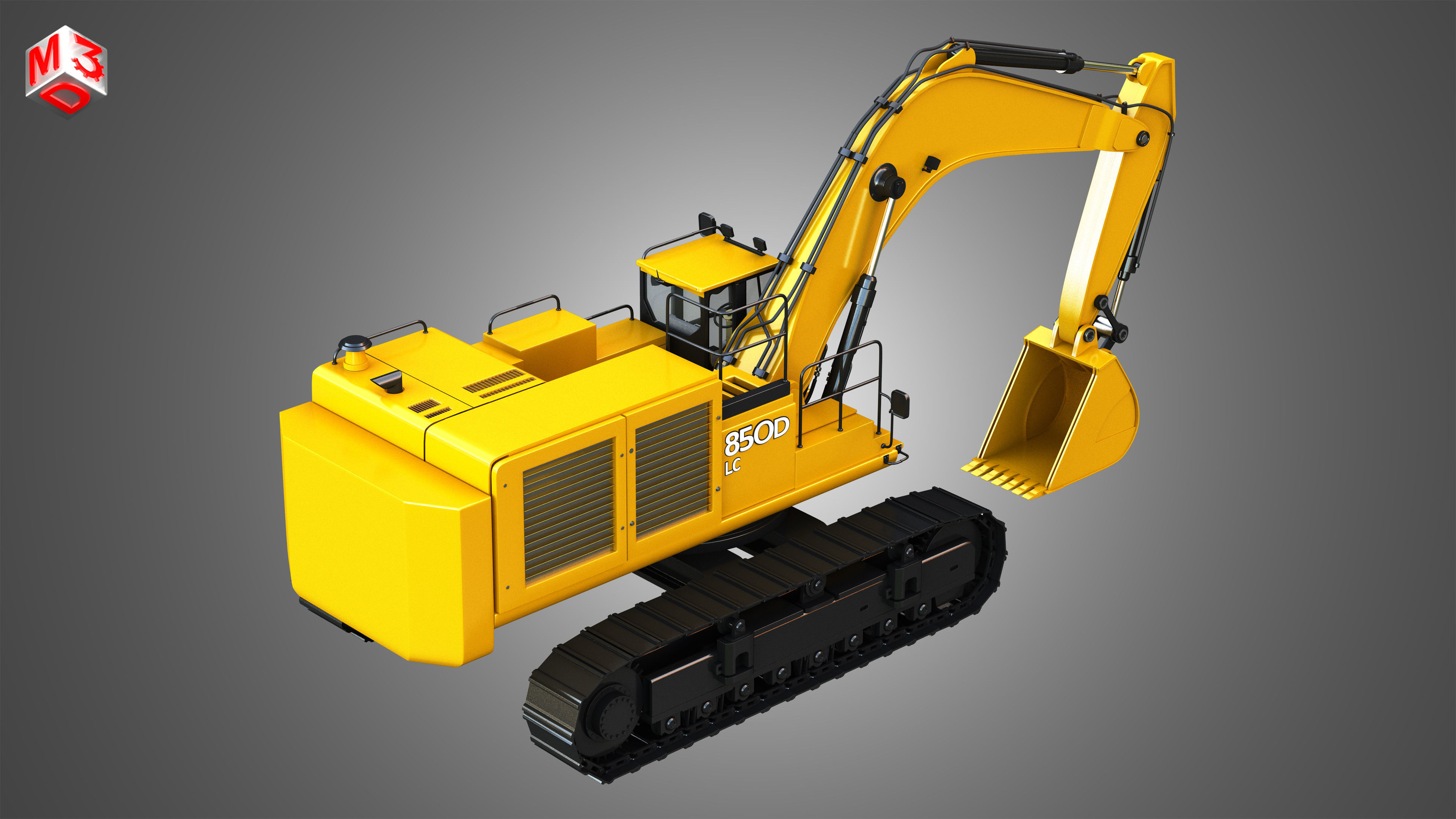 JD - 850D - LC Hydraulic Mining Excavator 3D model_8