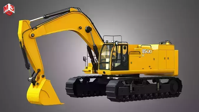 JD - 850D - LC Hydraulic Mining Excavator 3D model