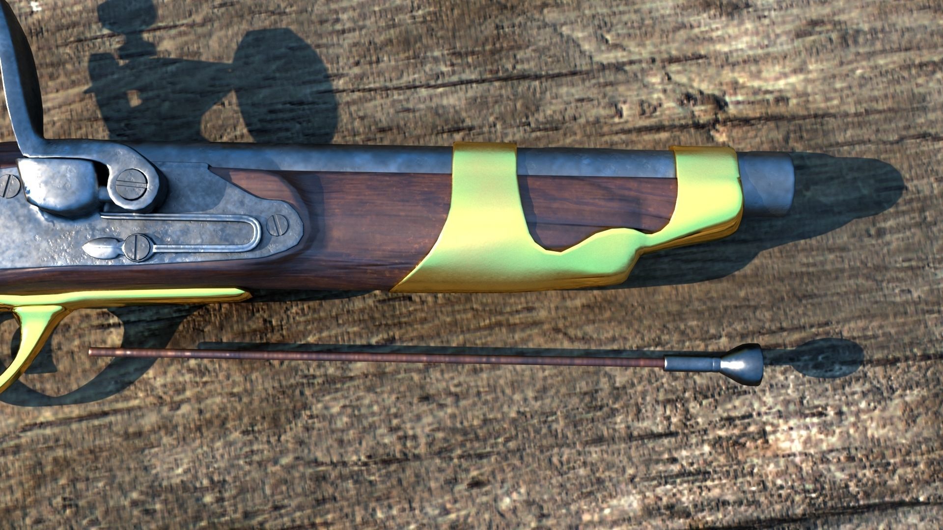 Pistol flintlock 3D model_7