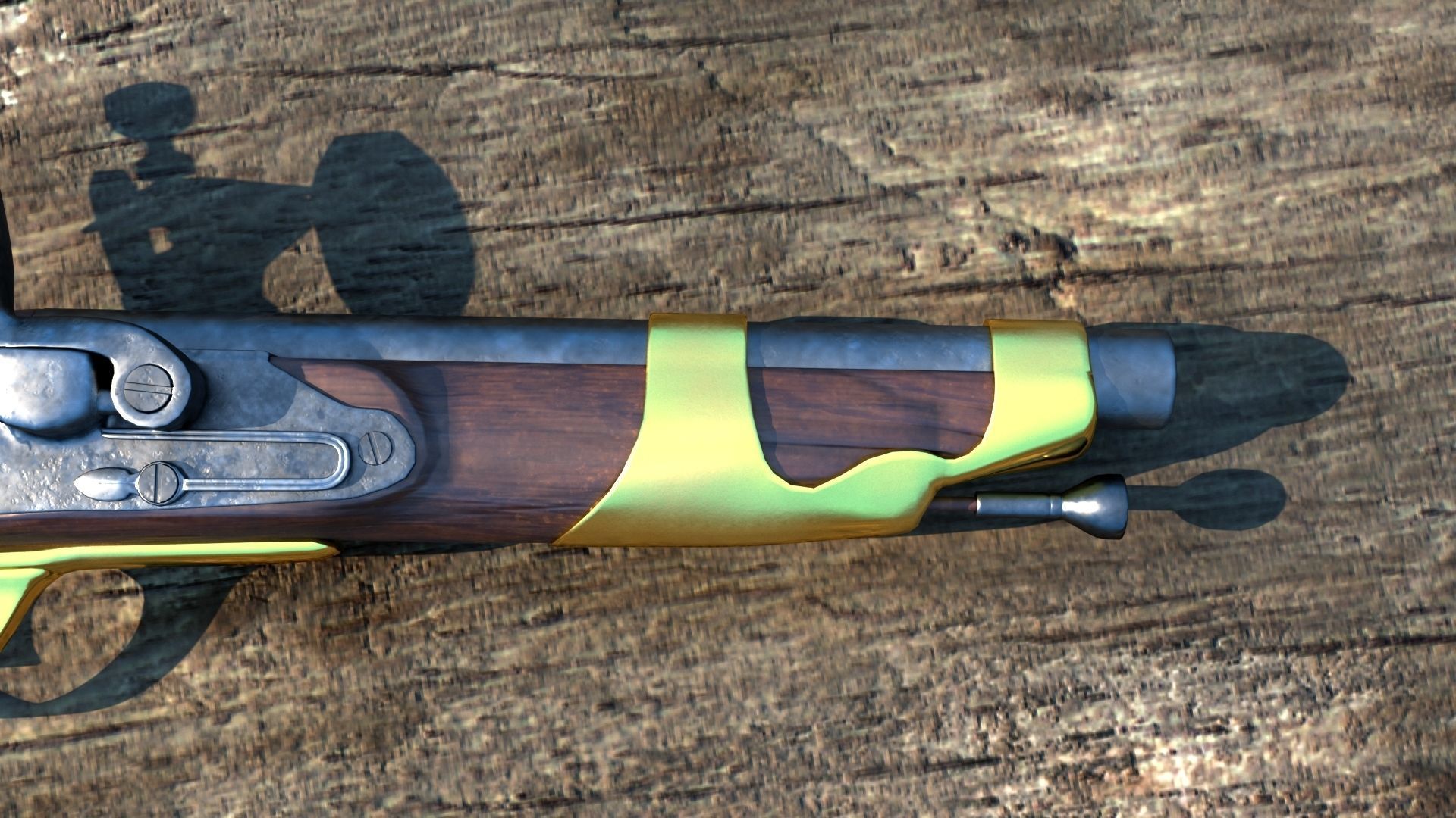 Pistol flintlock 3D model_6