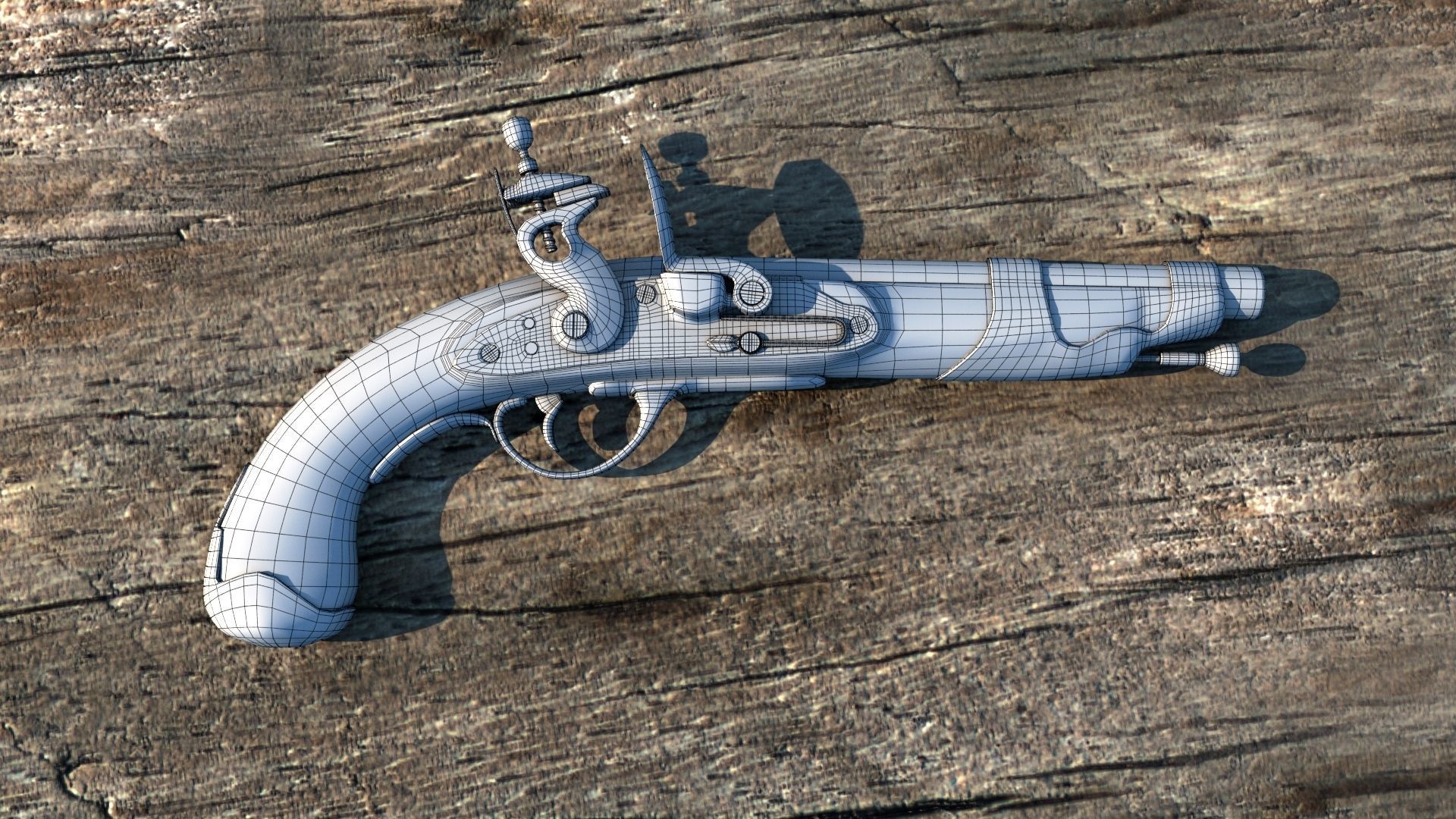 Pistol flintlock 3D model_10