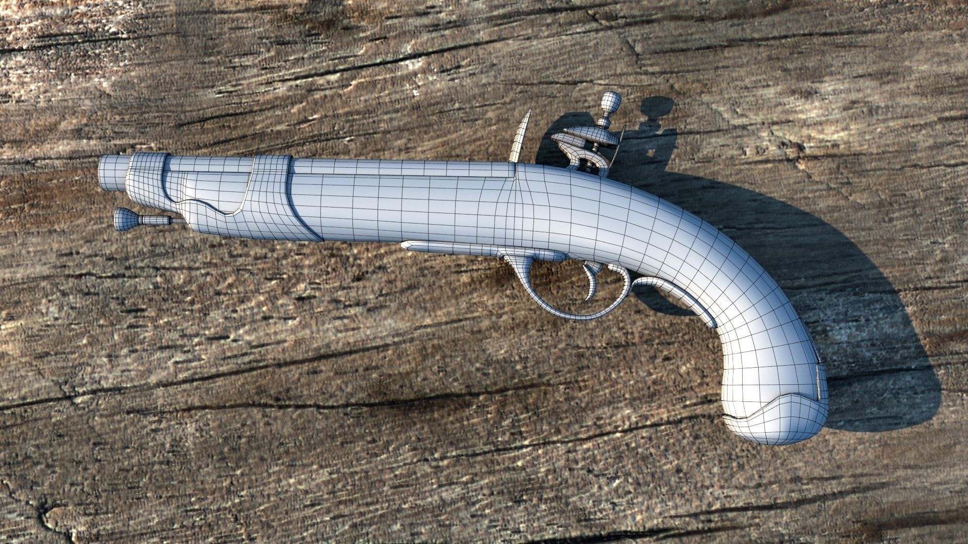 Pistol flintlock 3D model_9