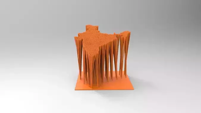 CUSTOM 3D BRANCHED MAP 3D model