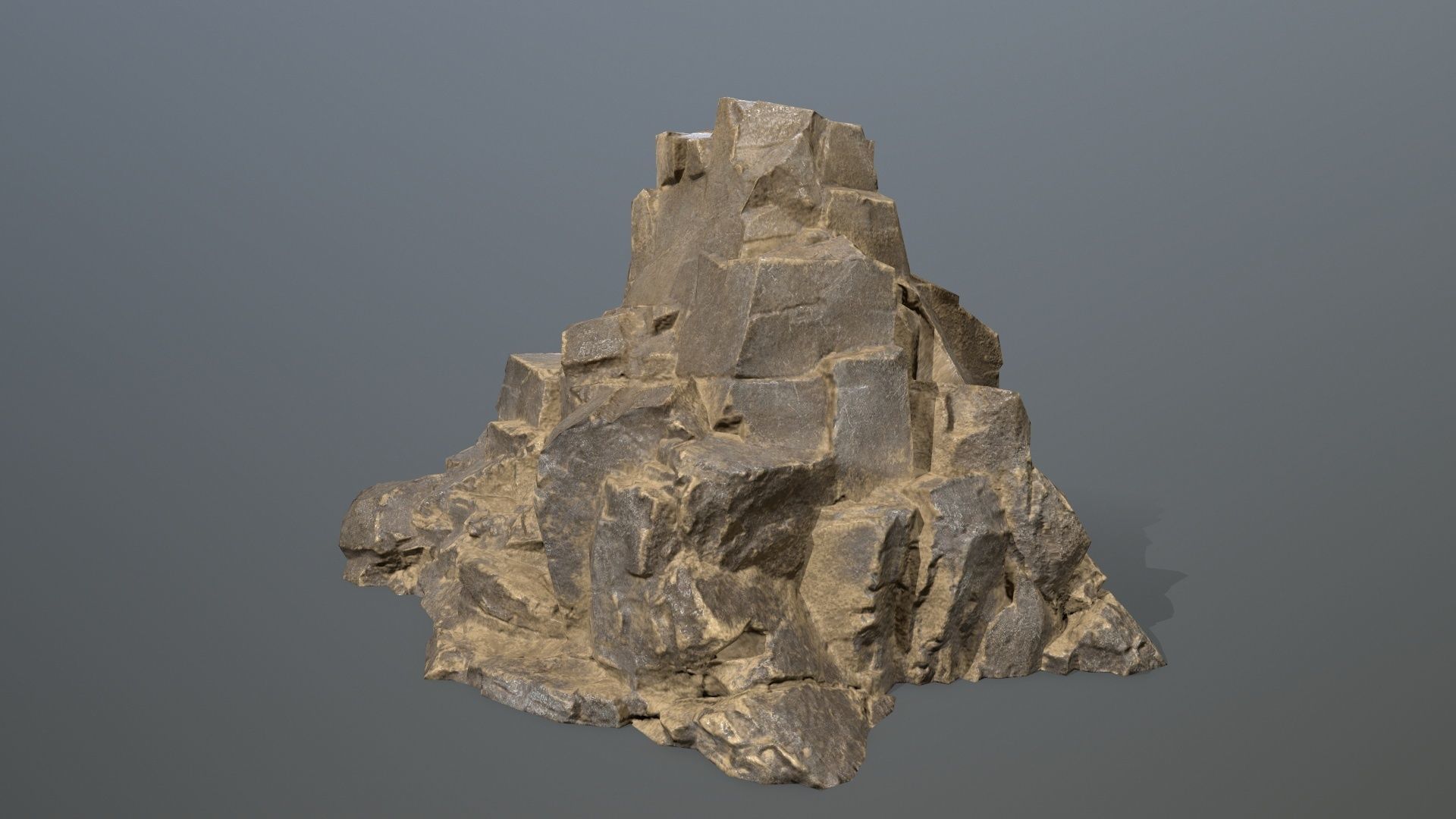 Rock Set Low-poly 3D model_11