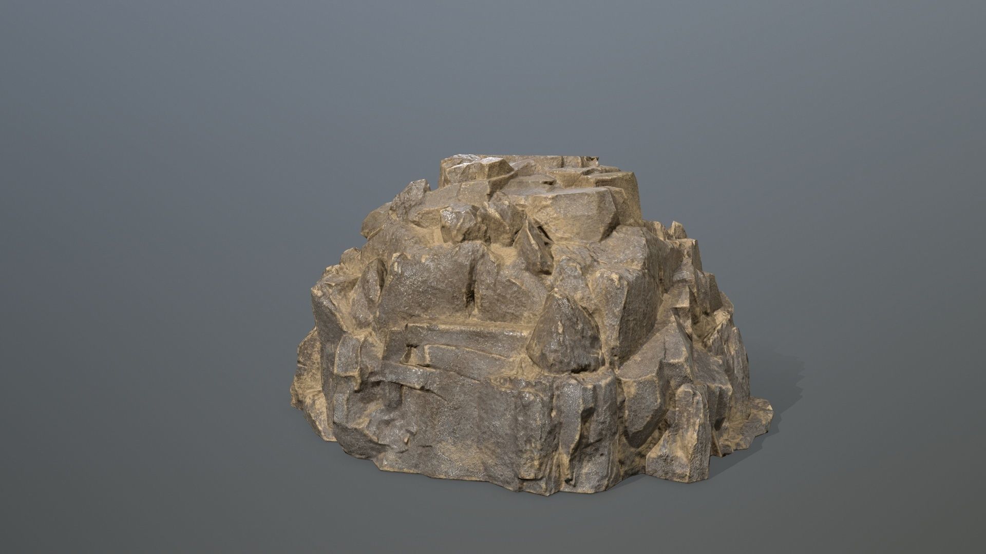 Rock Set Low-poly 3D model_12